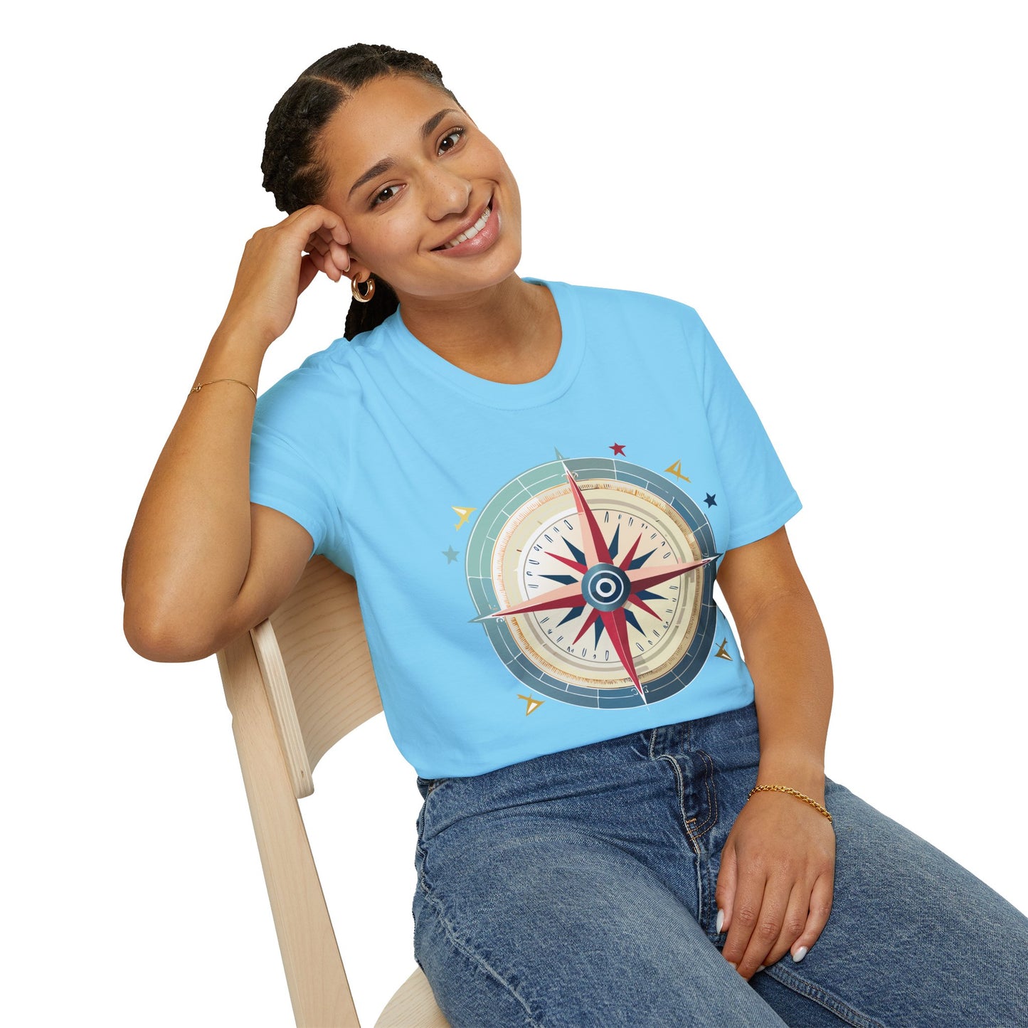 Compass T Shirt, Compass Shirt, Shirt with Compass, Navigator Shirt