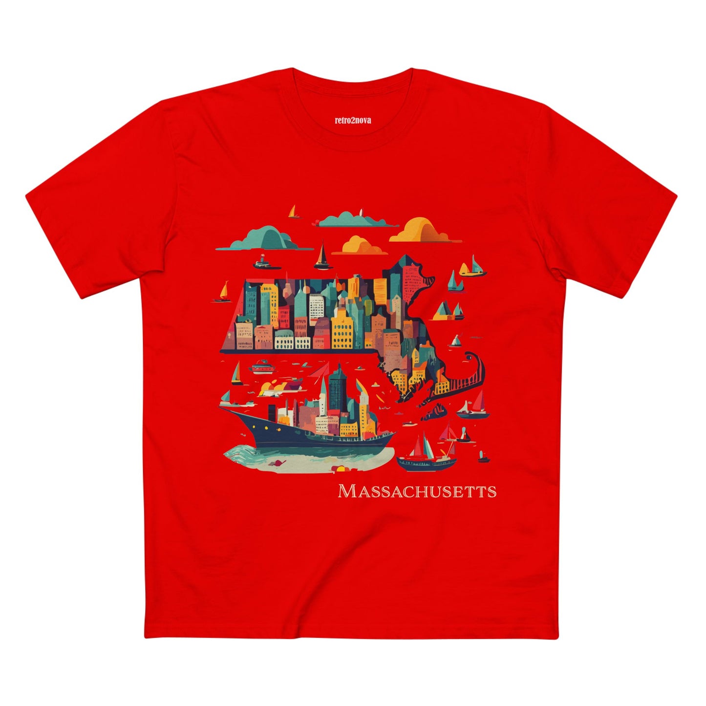 US State Shirts, Massachusetts Shirt