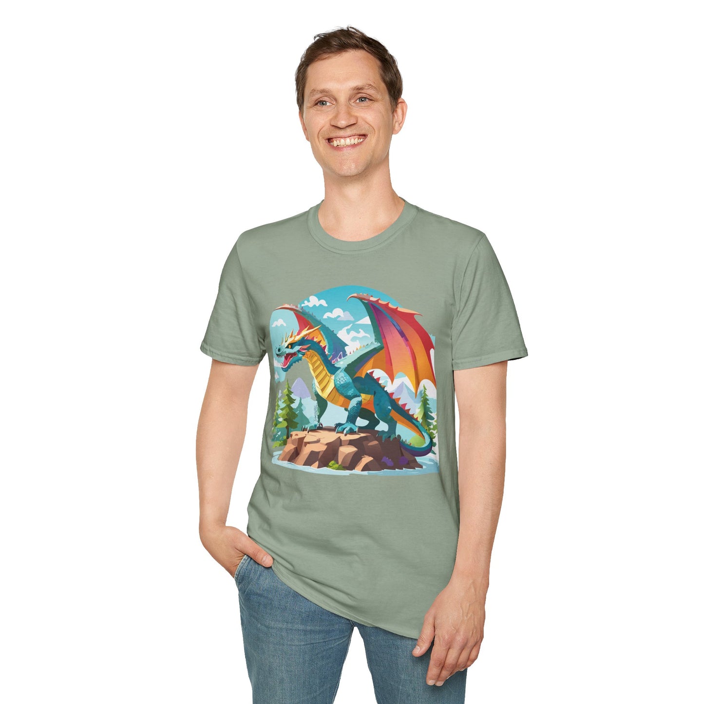 Dragon T Shirt, Dragon Shirt, Shirt with Animals, Animal Shirt