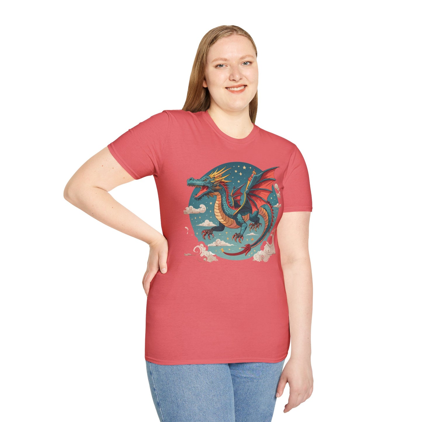 Dragon T Shirt, Dragon Shirt, Shirt with Animals, Animal Shirt
