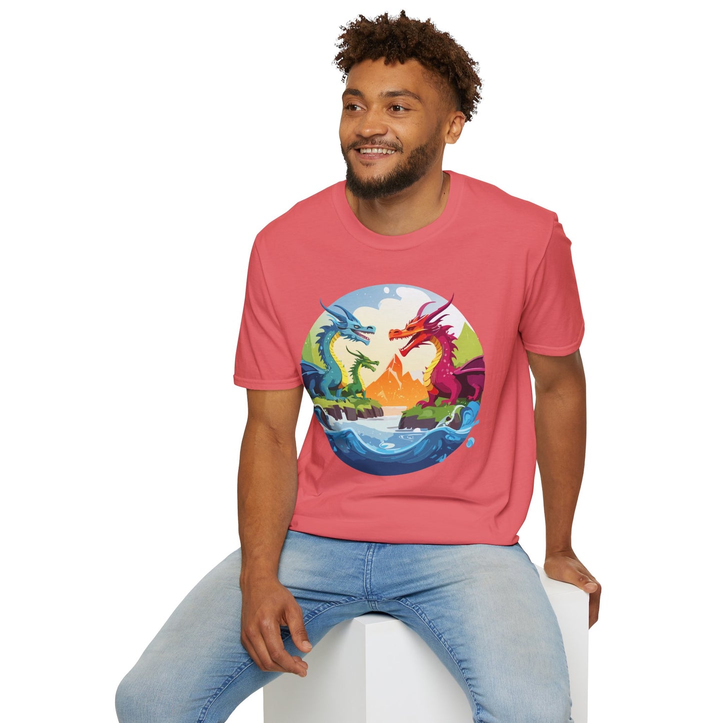 Dragon T Shirt, Dragon Shirt, Shirt with Animals, Animal Shirt