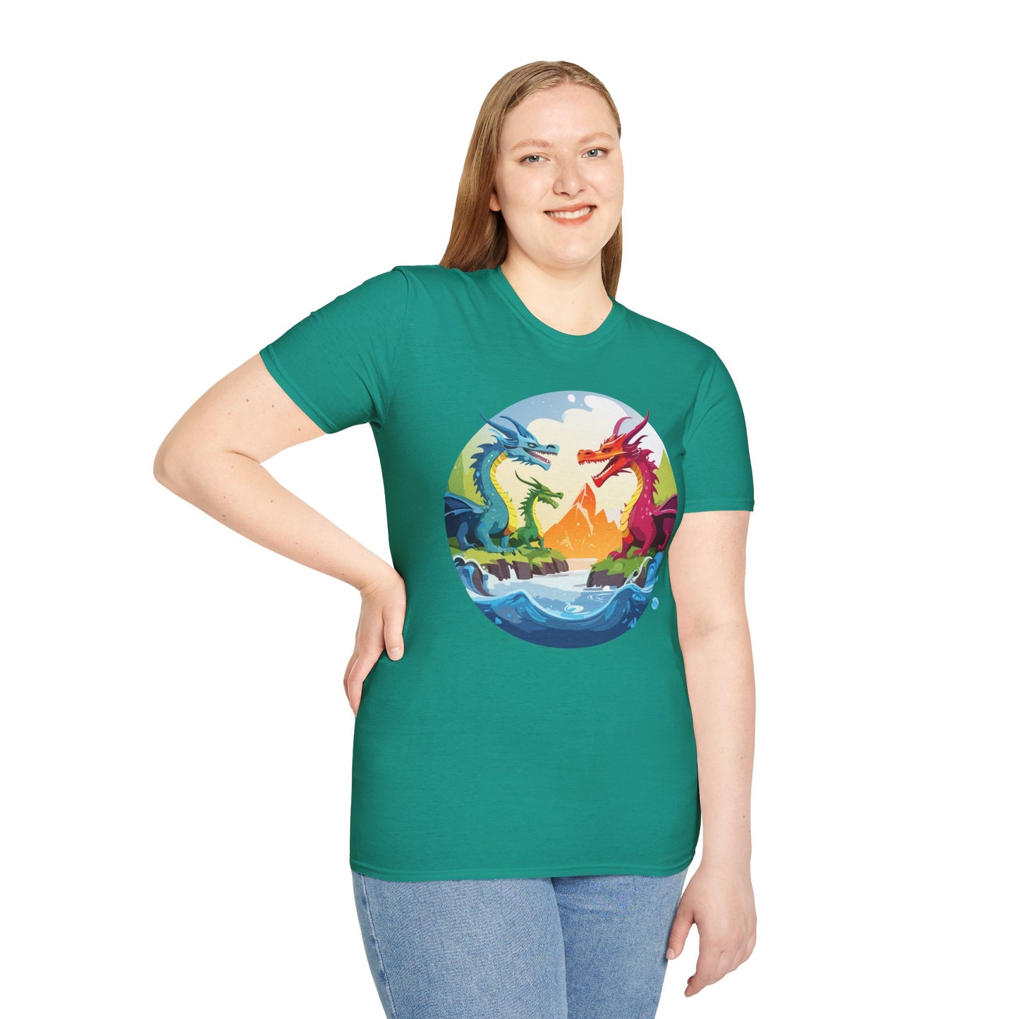 Dragon T Shirt, Dragon Shirt, Shirt with Animals, Animal Shirt
