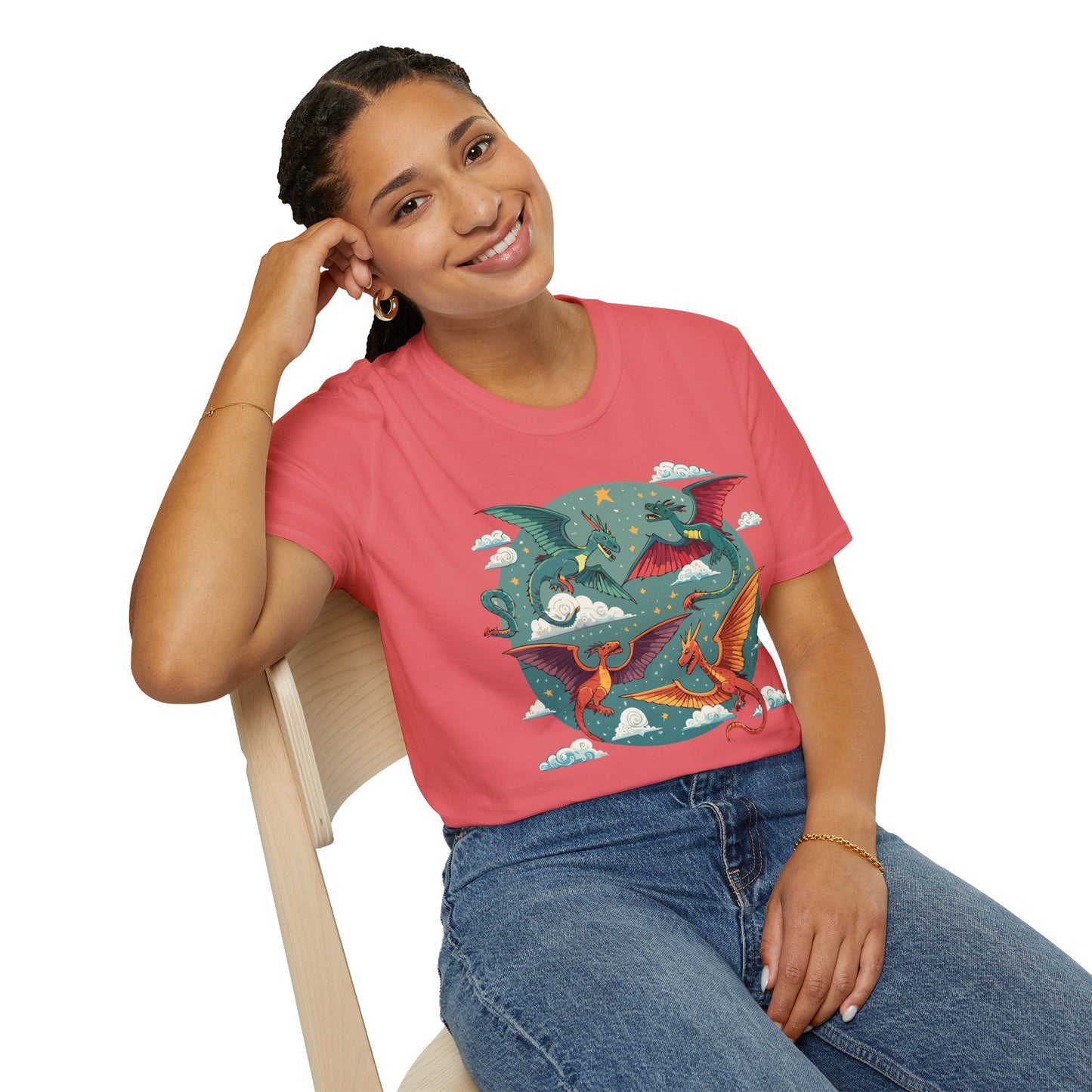 Dragon T Shirt, Dragon Shirt, Shirt with Animals, Animal Shirt