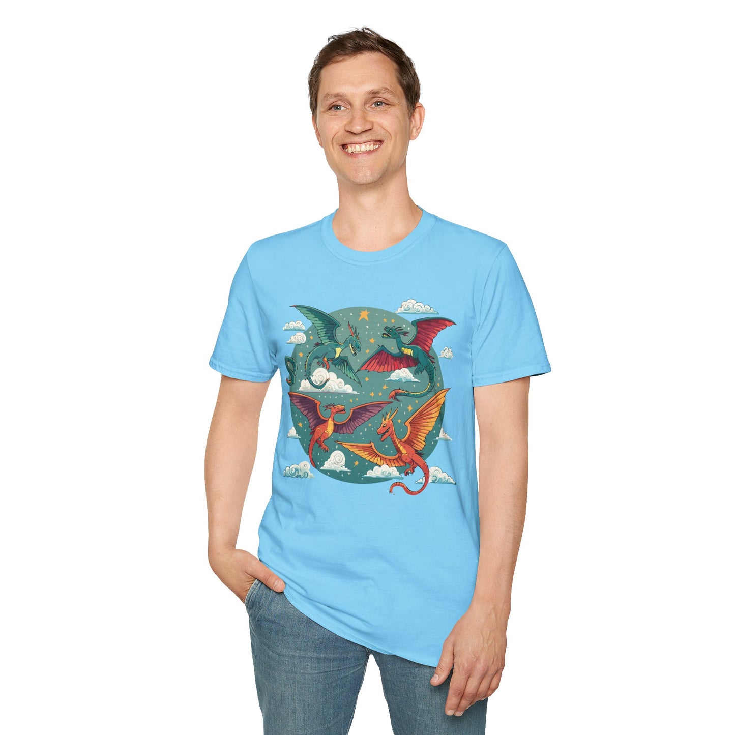 Dragon T Shirt, Dragon Shirt, Shirt with Animals, Animal Shirt