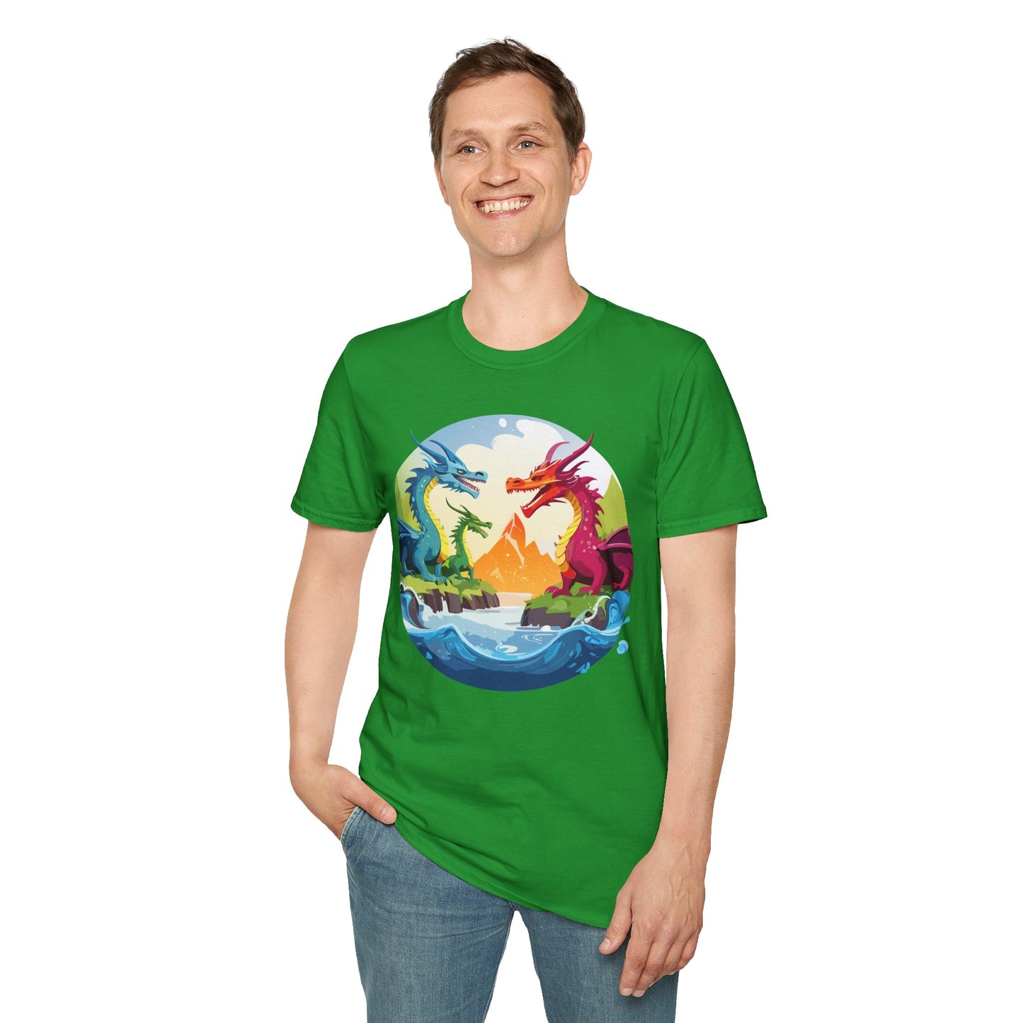 Dragon T Shirt, Dragon Shirt, Shirt with Animals, Animal Shirt