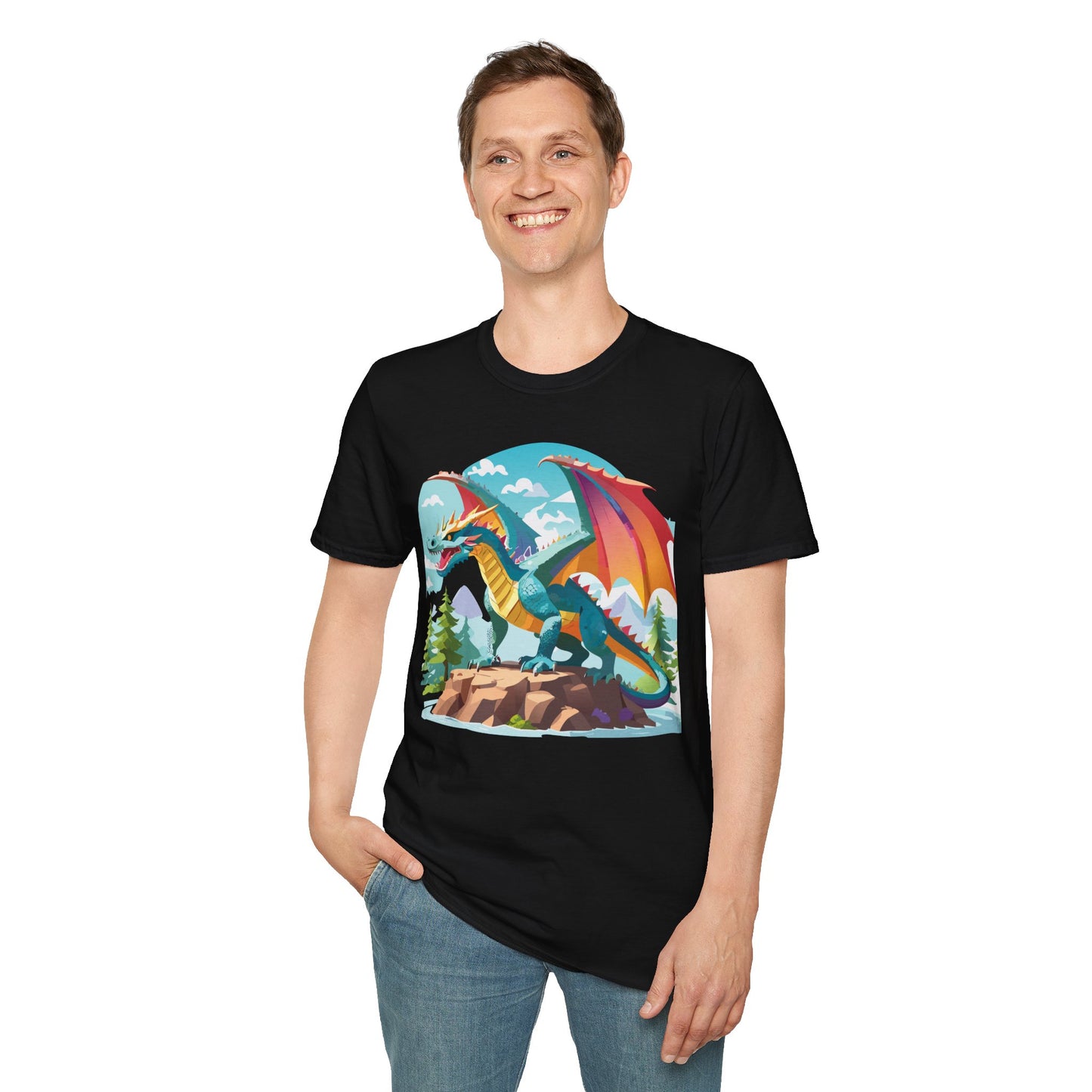 Dragon T Shirt, Dragon Shirt, Shirt with Animals, Animal Shirt