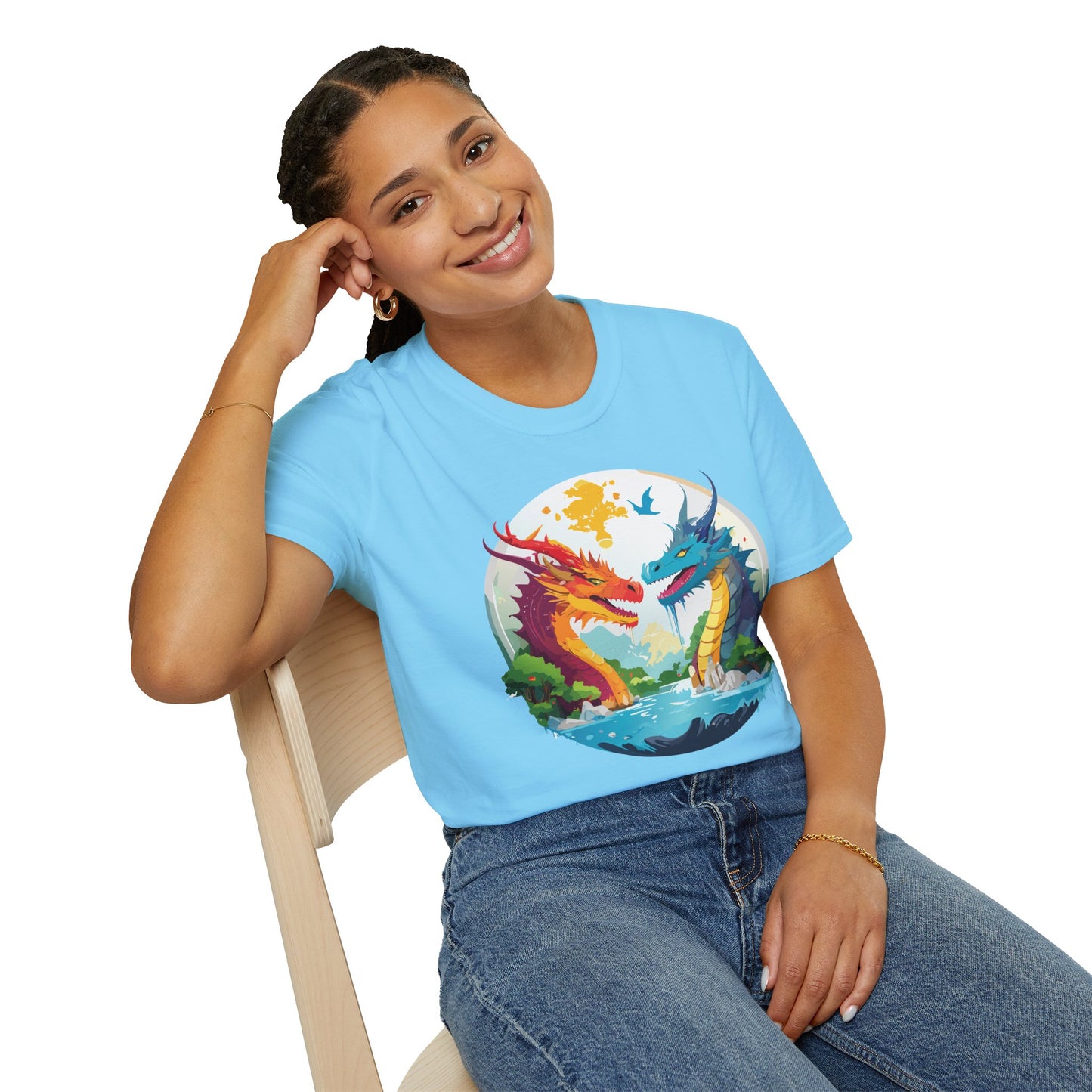 Dragon T Shirt, Dragon Shirt, Shirt with Animals, Animal Shirt