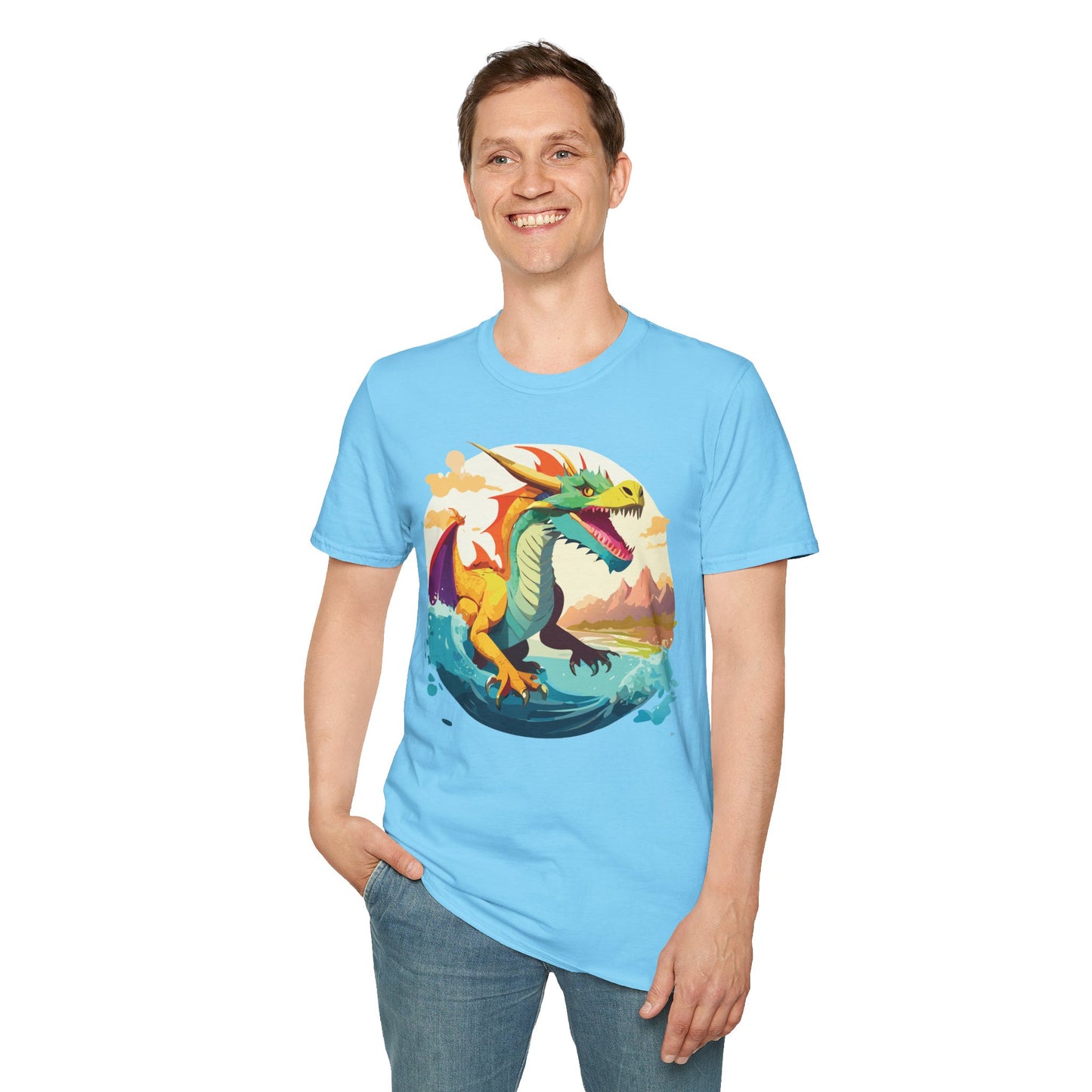Dragon T Shirt, Dragon Shirt, Shirt with Animals, Animal Shirt