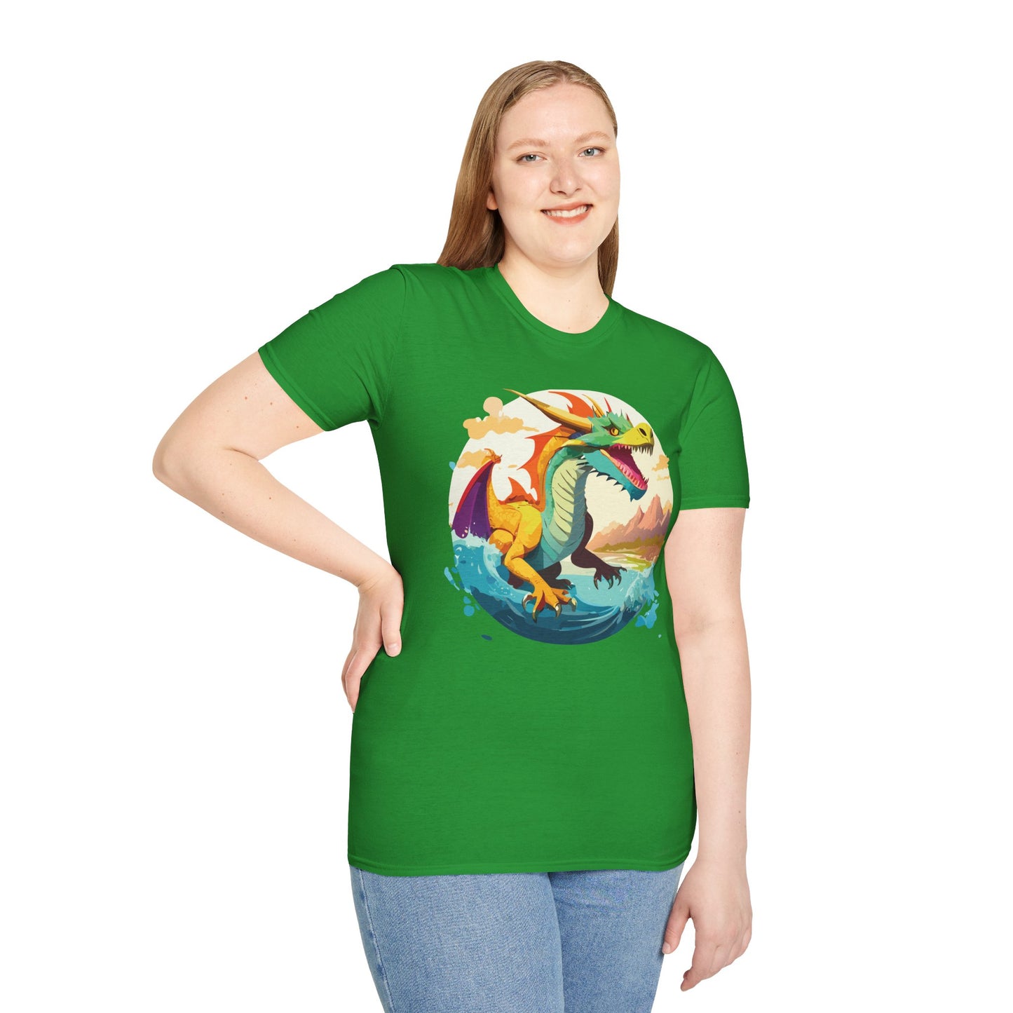 Dragon T Shirt, Dragon Shirt, Shirt with Animals, Animal Shirt