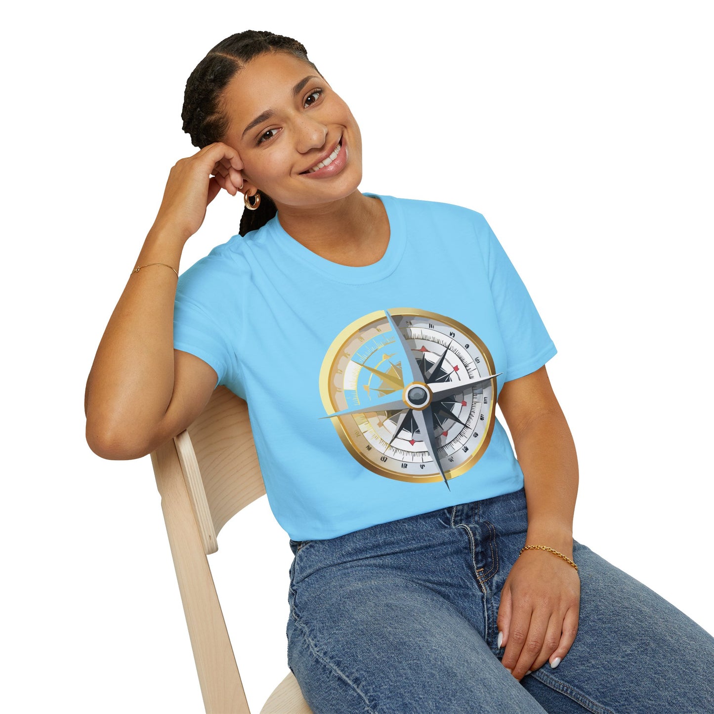 Compass T Shirt, Compass Shirt, Shirt with Compass, Navigator Shirt