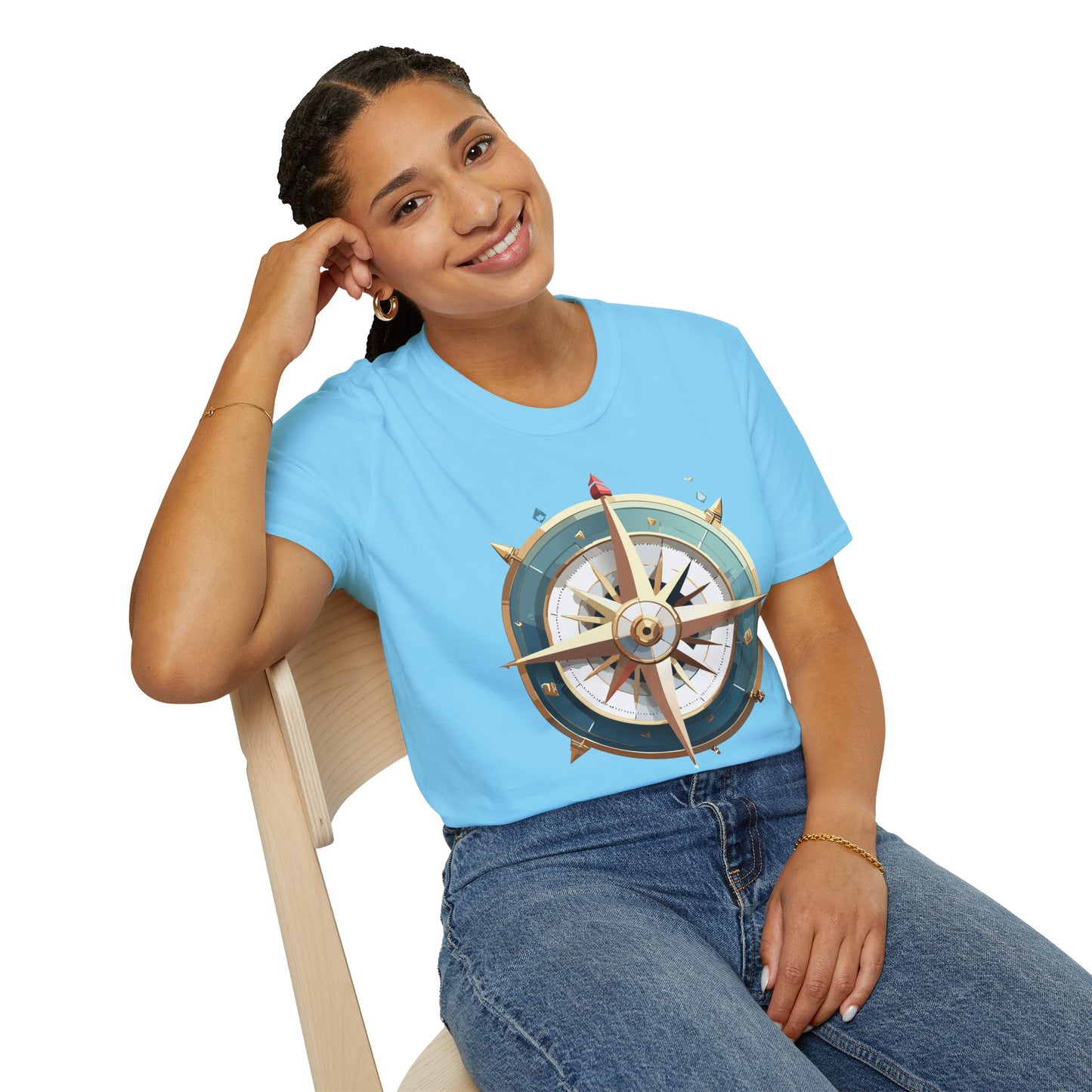 Compass T Shirt, Compass Shirt, Shirt with Compass, Navigator Shirt