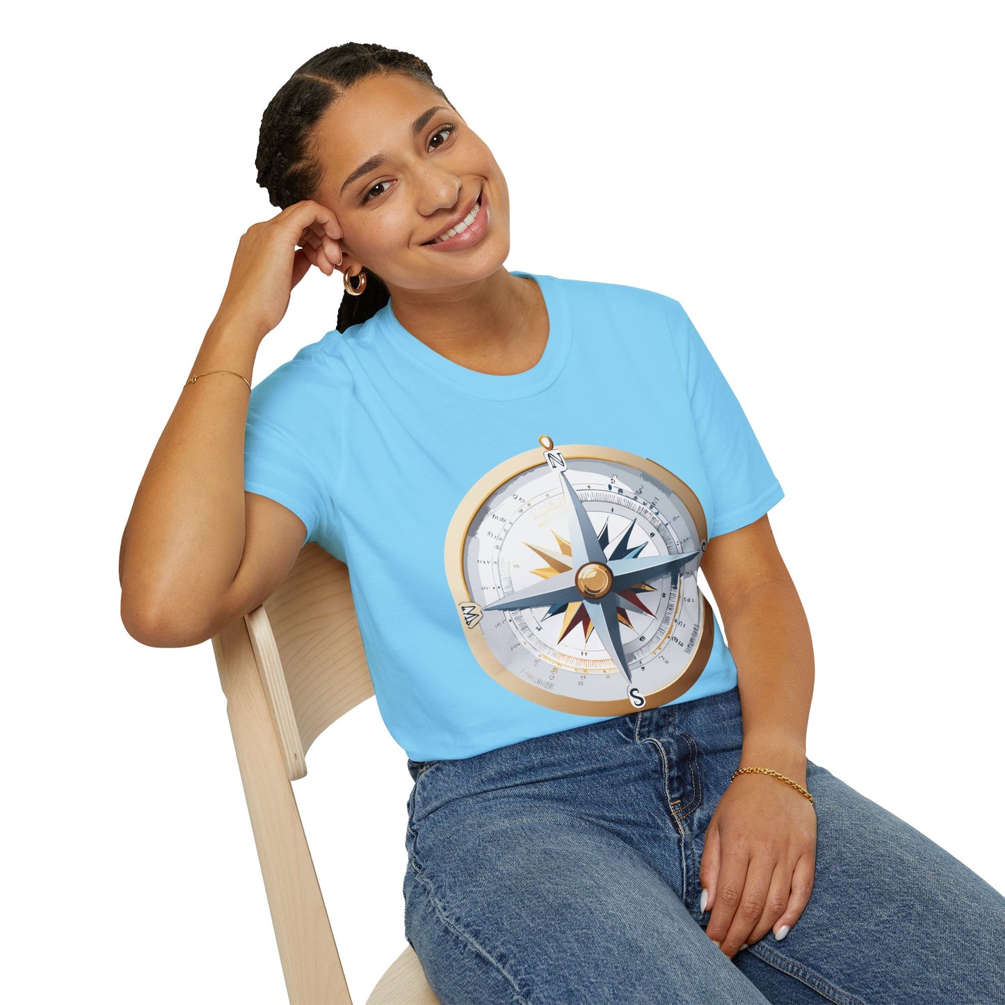 Compass T Shirt, Compass Shirt, Shirt with Compass, Navigator Shirt