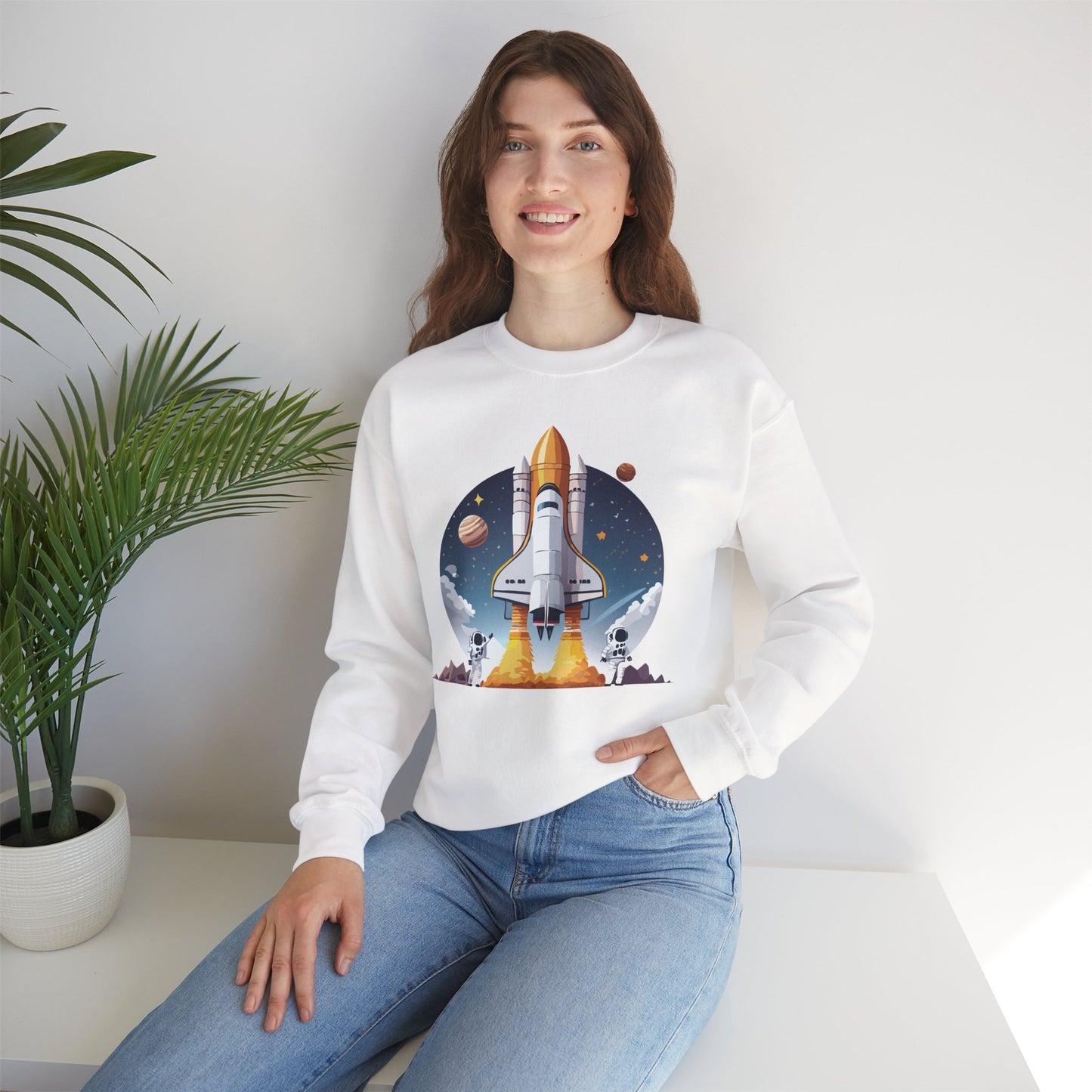 Space Shuttle Sweatshirt, Cosmic Sweatshirt, Astronaut Sweatshirt, Space Cosmic Sweatshirt