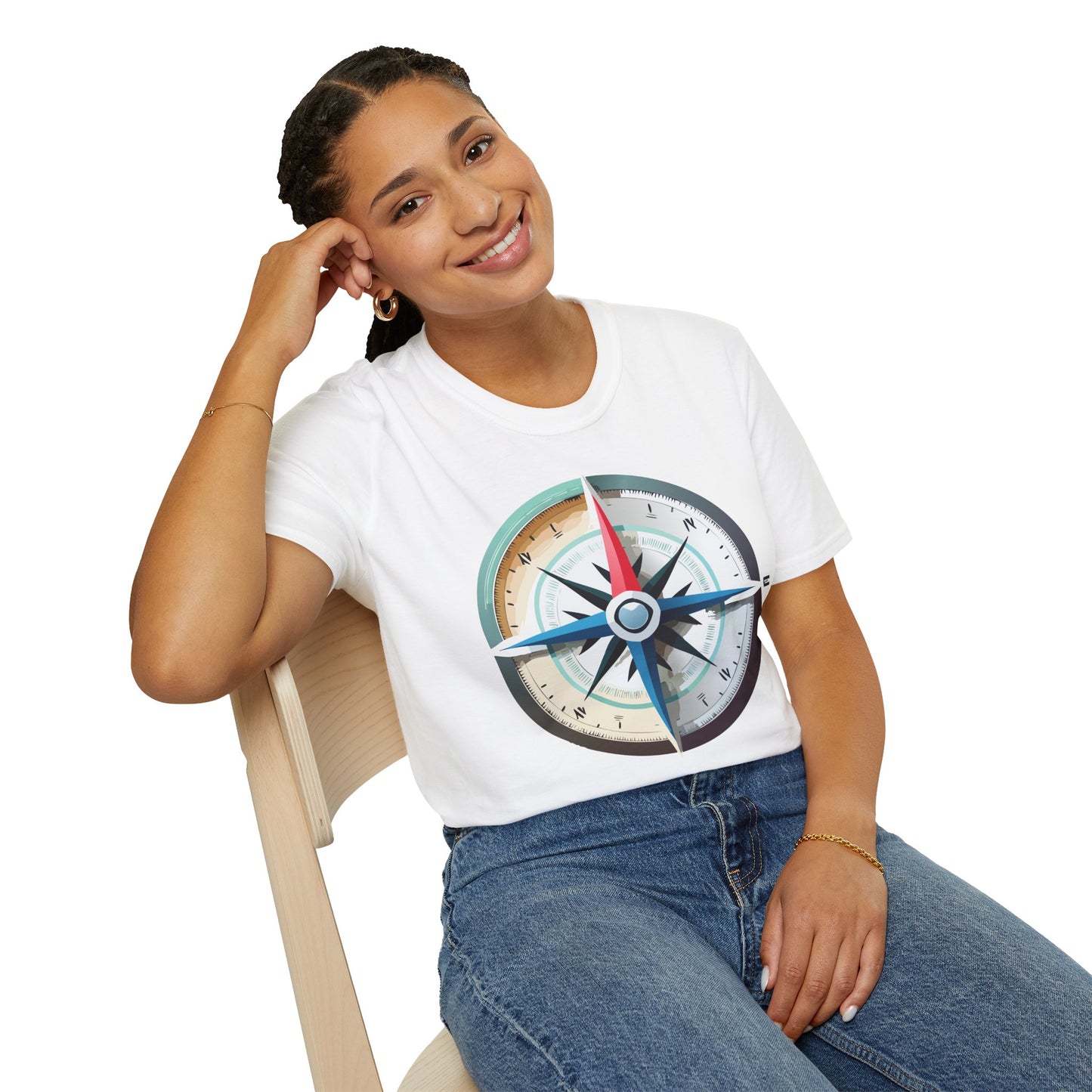 Compass T Shirt, Compass Shirt, Shirt with Compass, Navigator Shirt