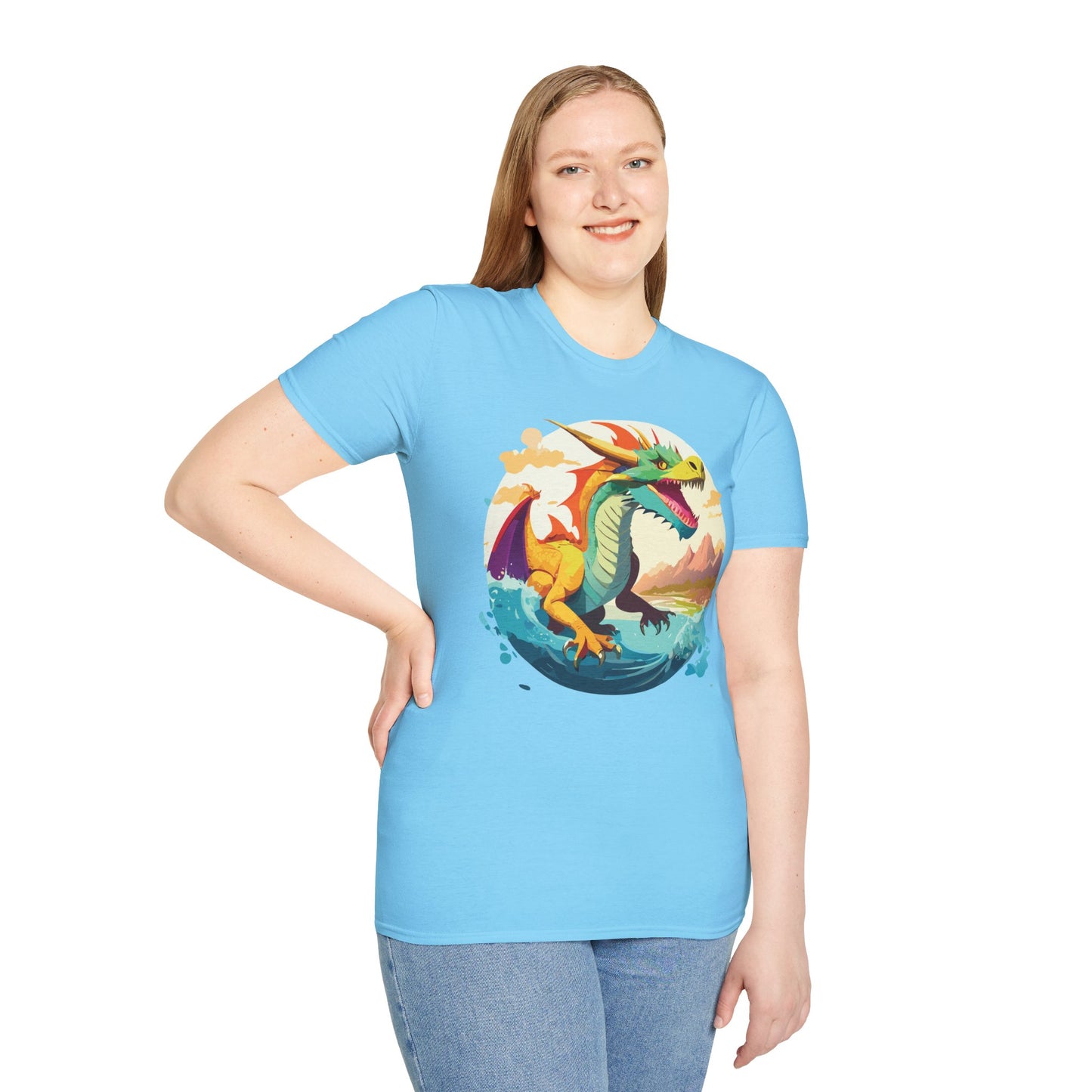Dragon T Shirt, Dragon Shirt, Shirt with Animals, Animal Shirt
