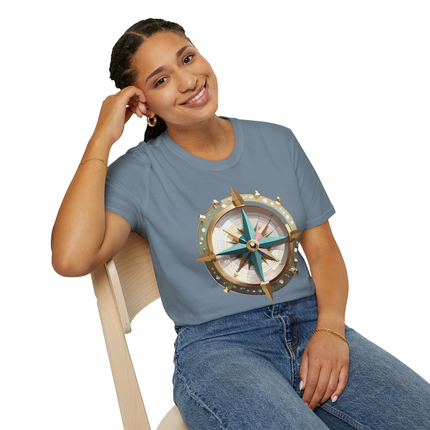 Compass T Shirt, Compass Shirt, Shirt with Compass, Navigator Shirt
