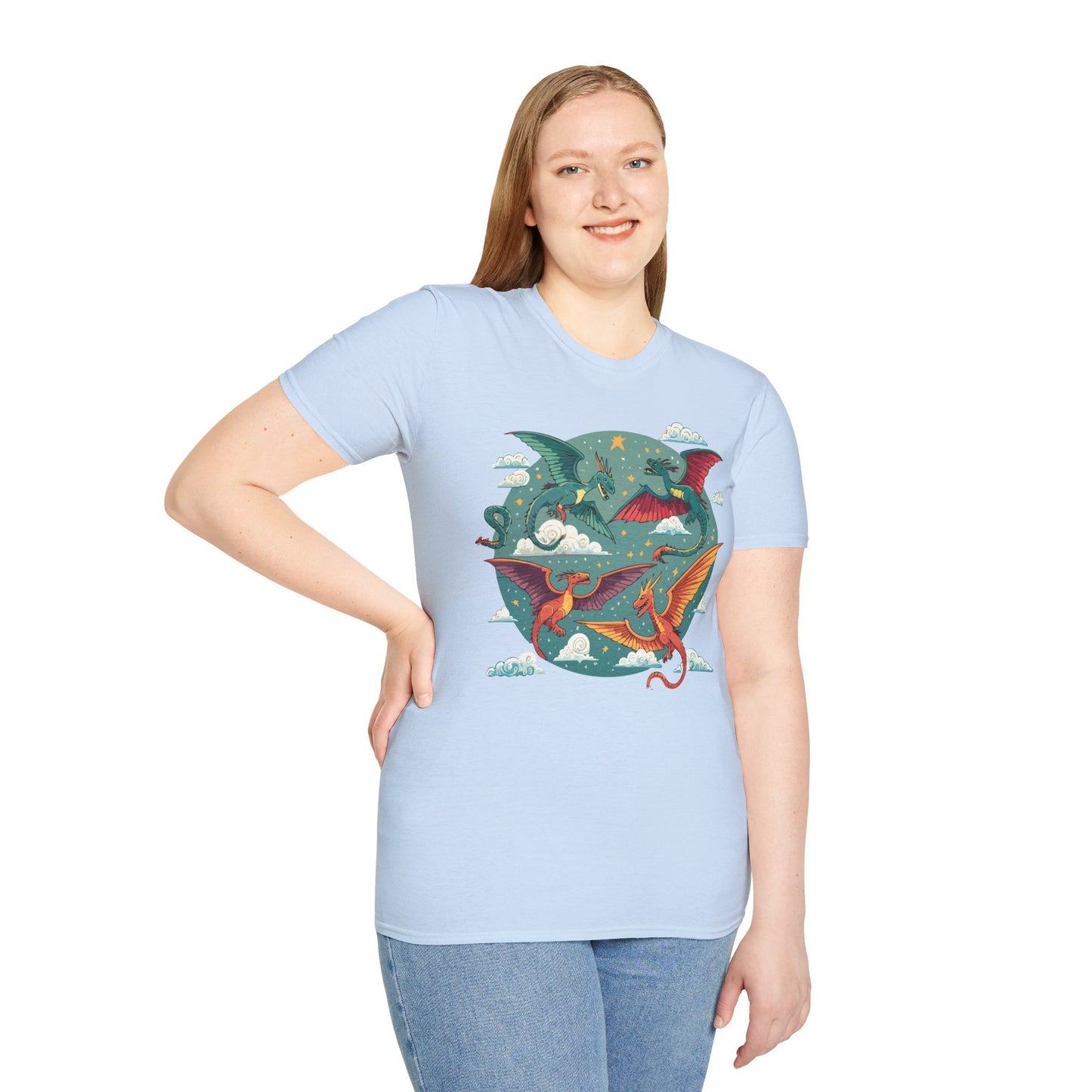 Dragon T Shirt, Dragon Shirt, Shirt with Animals, Animal Shirt
