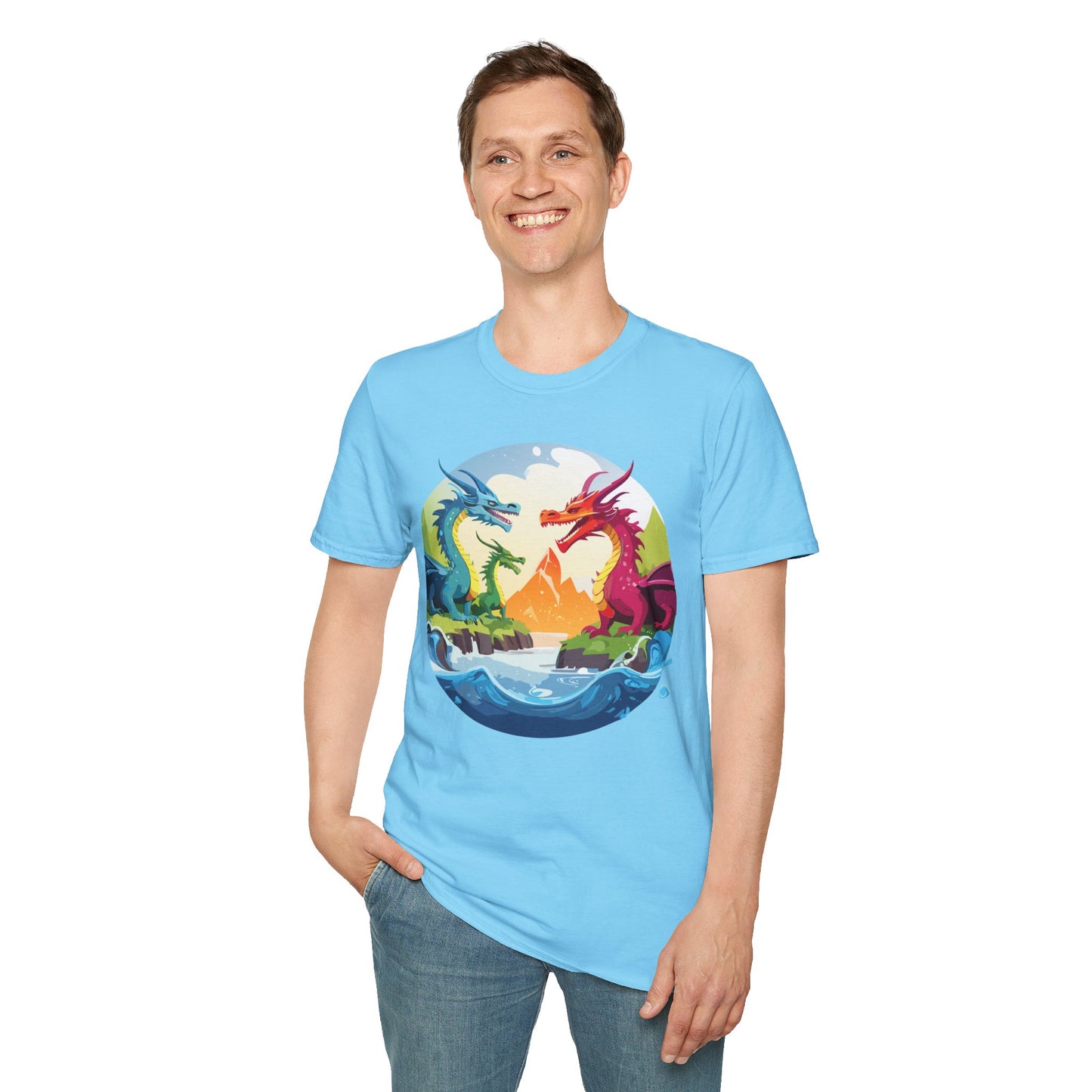 Dragon T Shirt, Dragon Shirt, Shirt with Animals, Animal Shirt