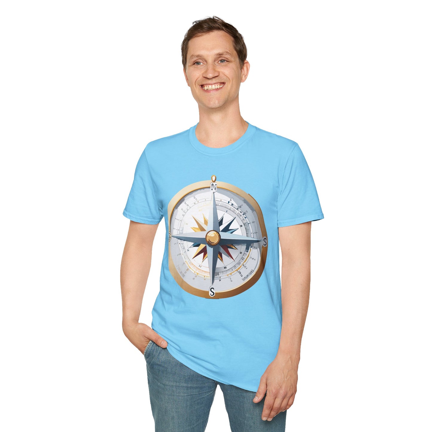 Compass T Shirt, Compass Shirt, Shirt with Compass, Navigator Shirt