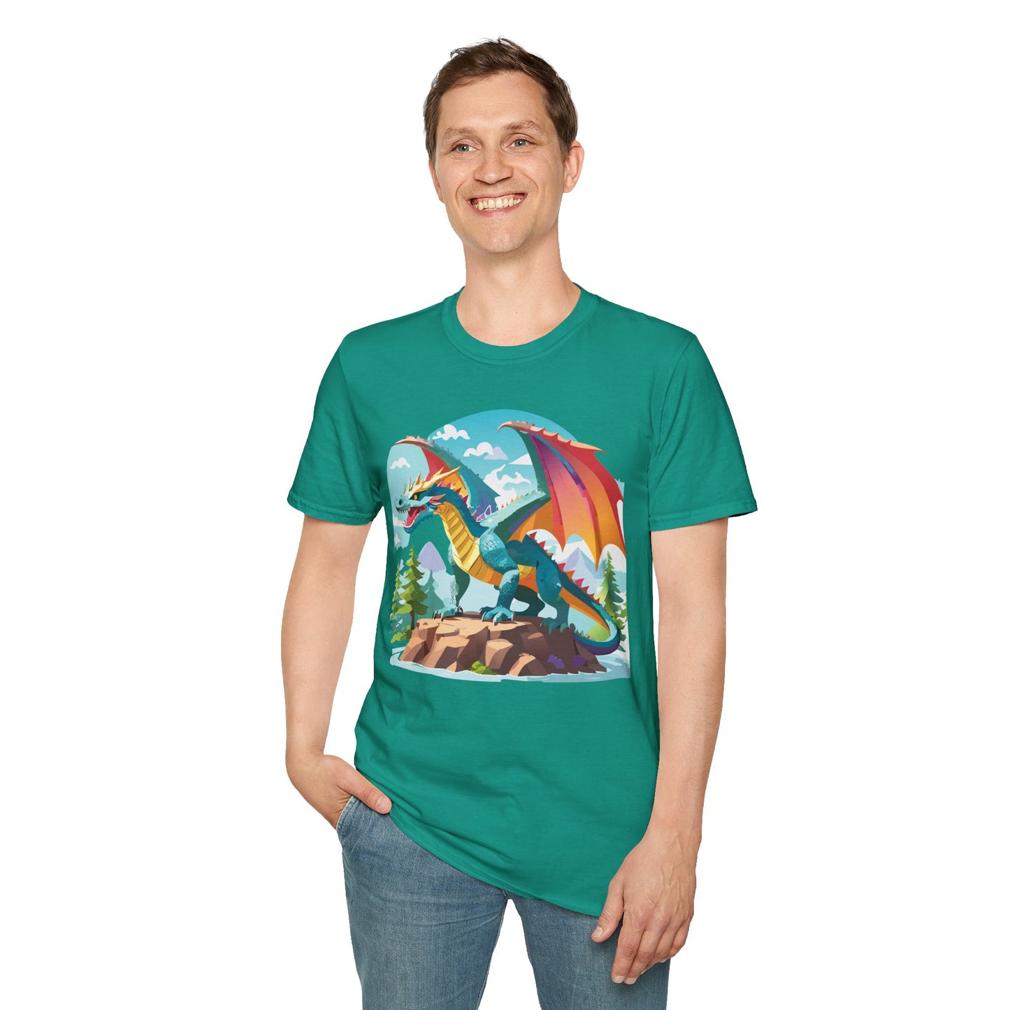 Dragon T Shirt, Dragon Shirt, Shirt with Animals, Animal Shirt