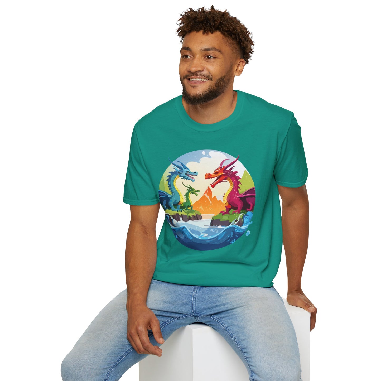 Dragon T Shirt, Dragon Shirt, Shirt with Animals, Animal Shirt