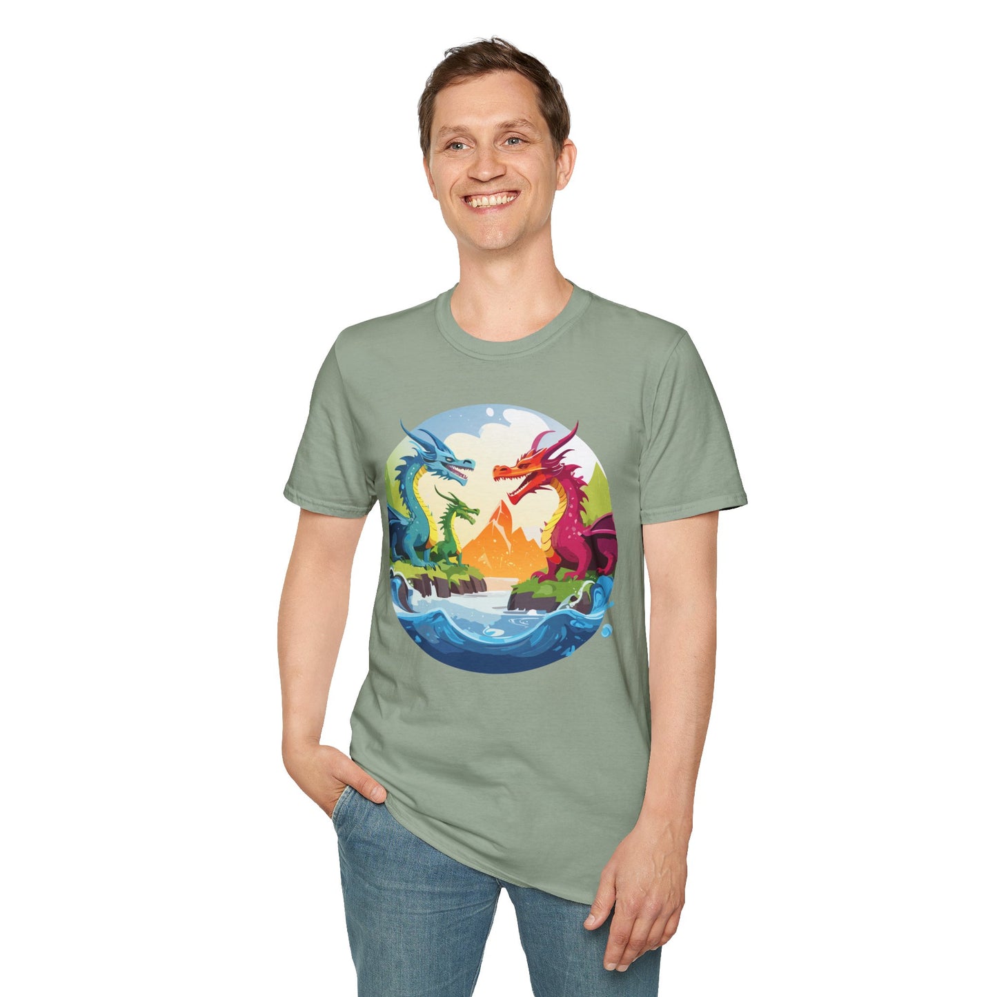 Dragon T Shirt, Dragon Shirt, Shirt with Animals, Animal Shirt