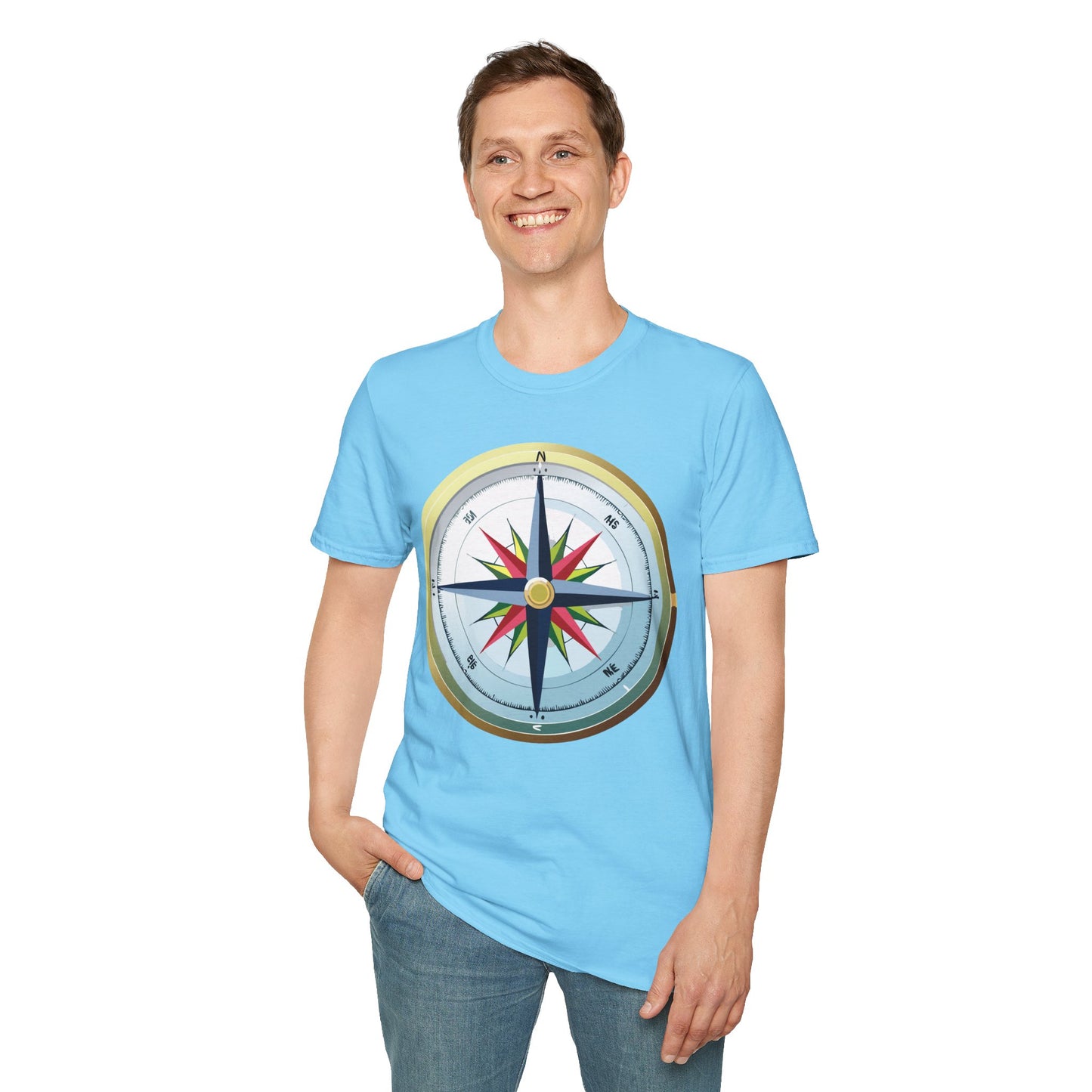 Compass T Shirt, Compass Shirt, Shirt with Compass, Navigator Shirt
