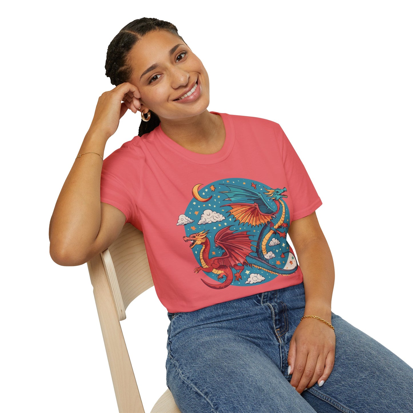 Dragon T Shirt, Dragon Shirt, Shirt with Animals, Animal Shirt