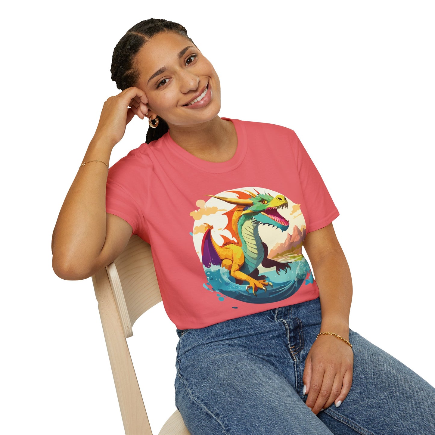 Dragon T Shirt, Dragon Shirt, Shirt with Animals, Animal Shirt