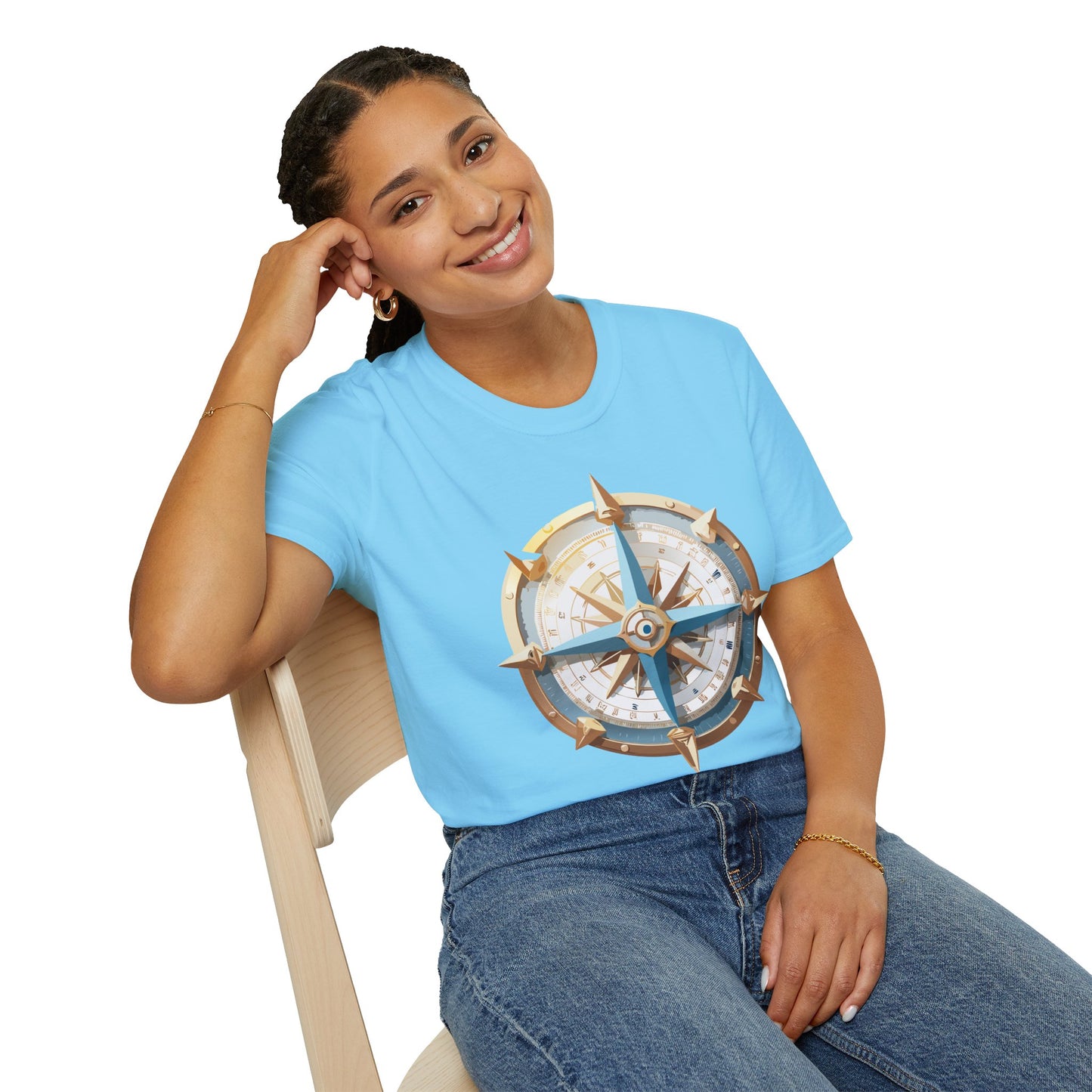 Compass T Shirt, Compass Shirt, Shirt with Compass, Navigator Shirt
