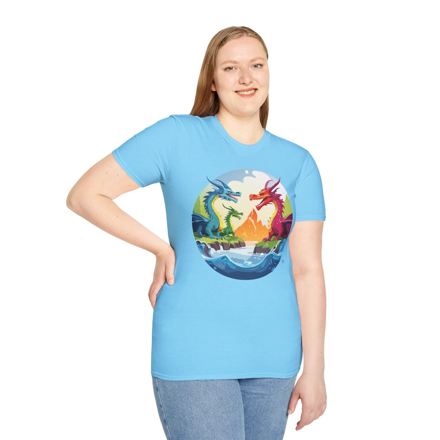 Dragon T Shirt, Dragon Shirt, Shirt with Animals, Animal Shirt