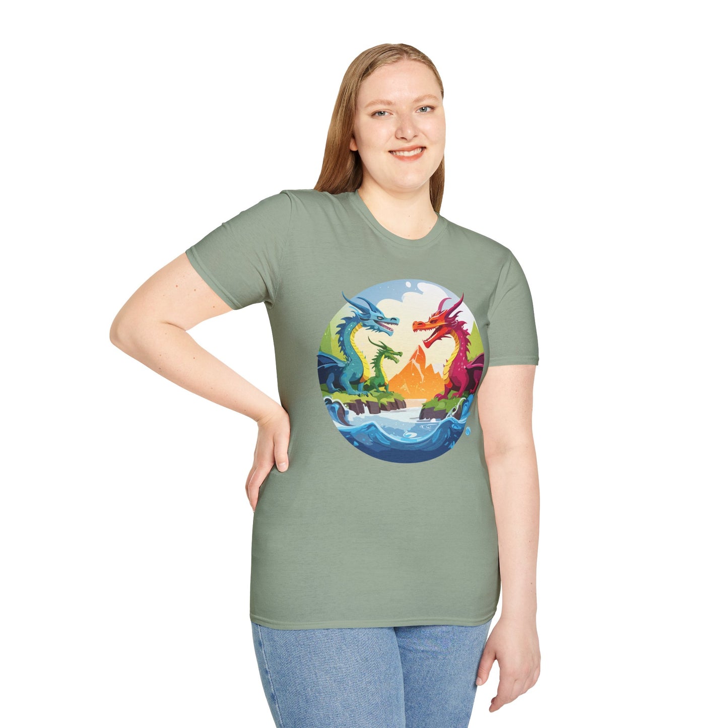Dragon T Shirt, Dragon Shirt, Shirt with Animals, Animal Shirt