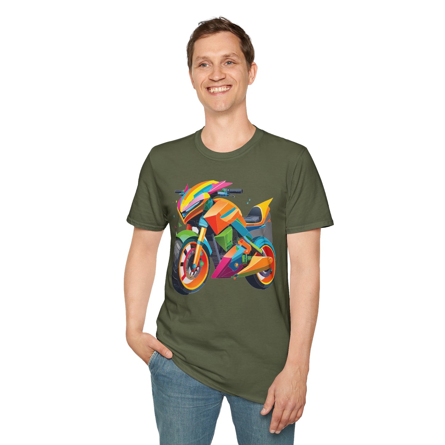 Bike T Shirt, Moto Shirt, Shirt with Motorcycle, MTB T Shirts