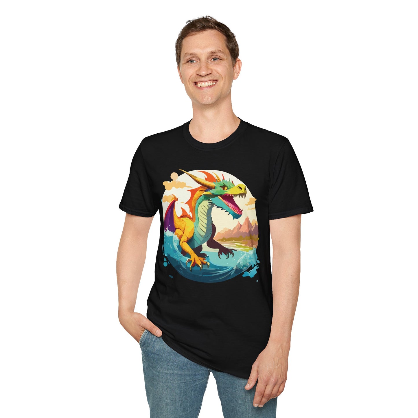 Dragon T Shirt, Dragon Shirt, Shirt with Animals, Animal Shirt