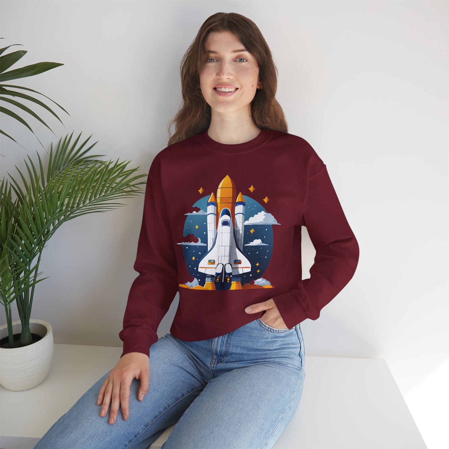 Space Shuttle Sweatshirt, Cosmic Sweatshirt, Astronaut Sweatshirt, Space Cosmic Sweatshirt