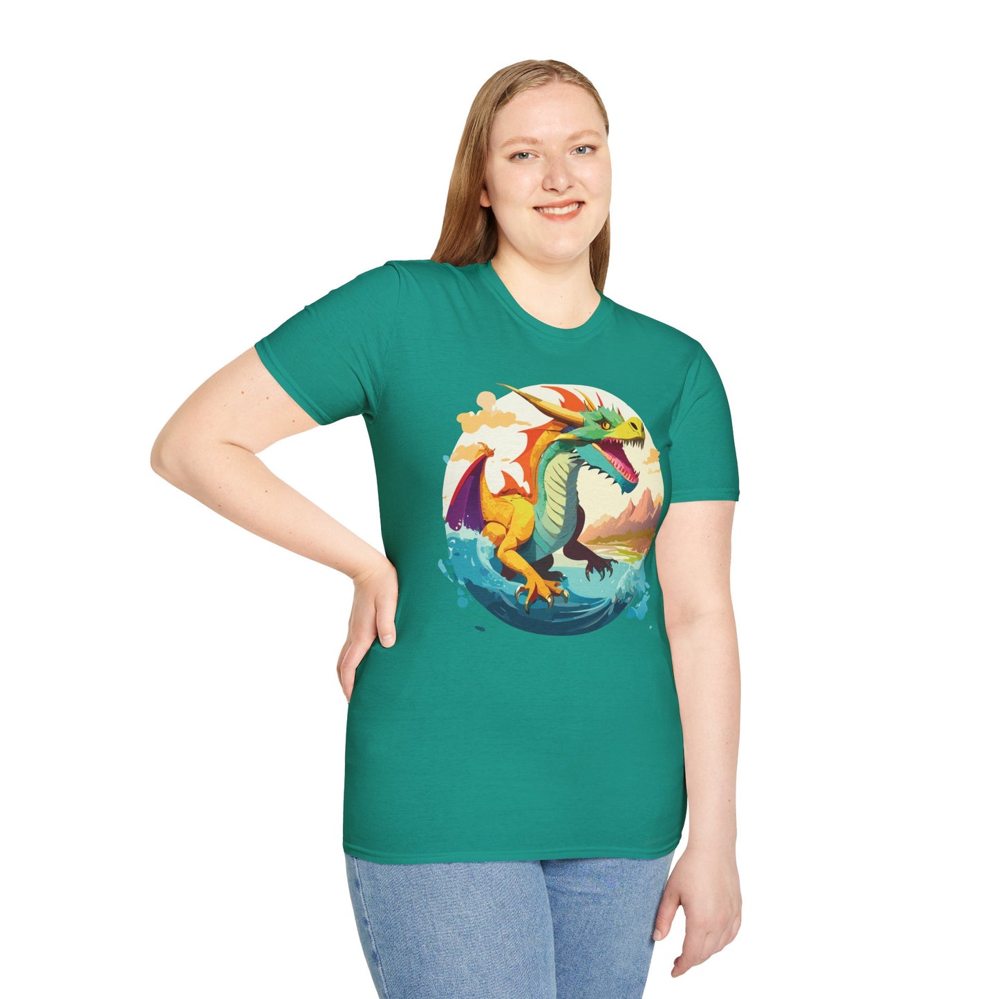 Dragon T Shirt, Dragon Shirt, Shirt with Animals, Animal Shirt