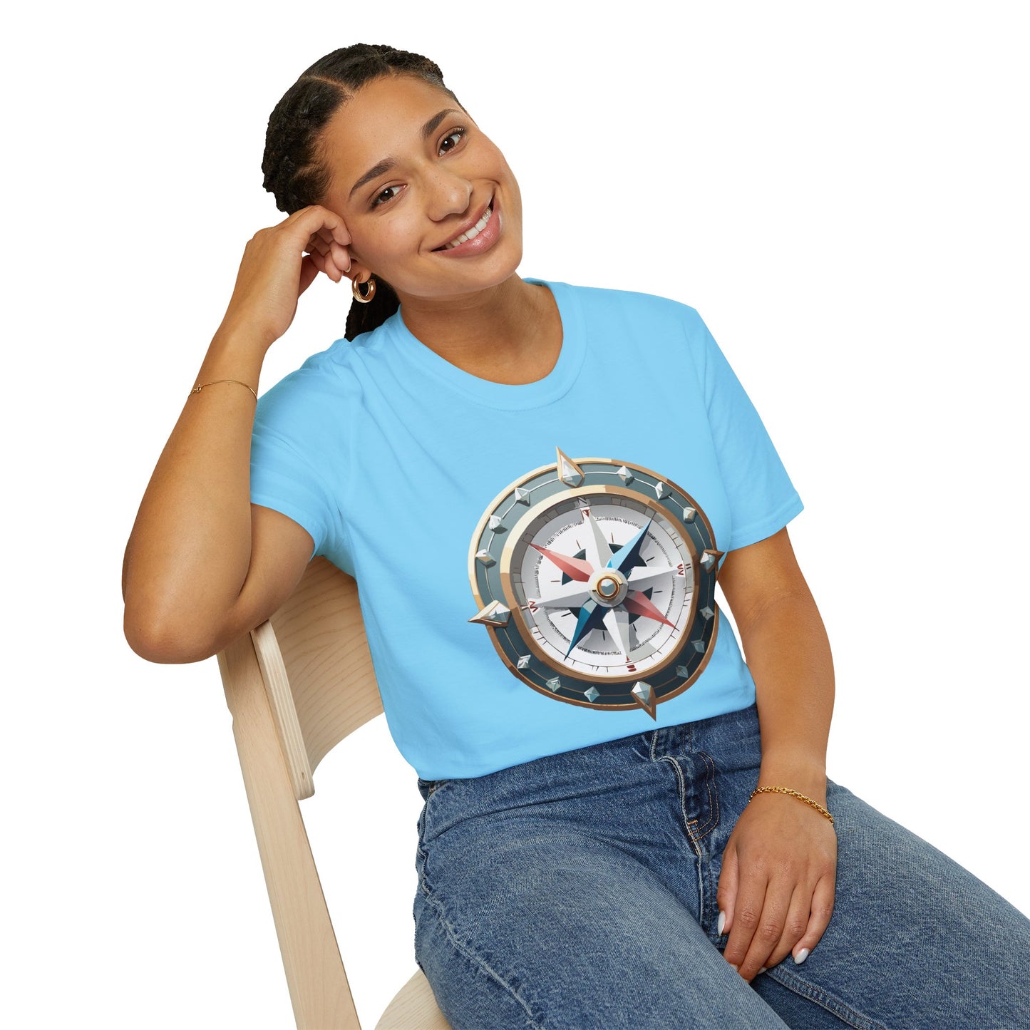 Compass T Shirt, Compass Shirt, Shirt with Compass, Navigator Shirt