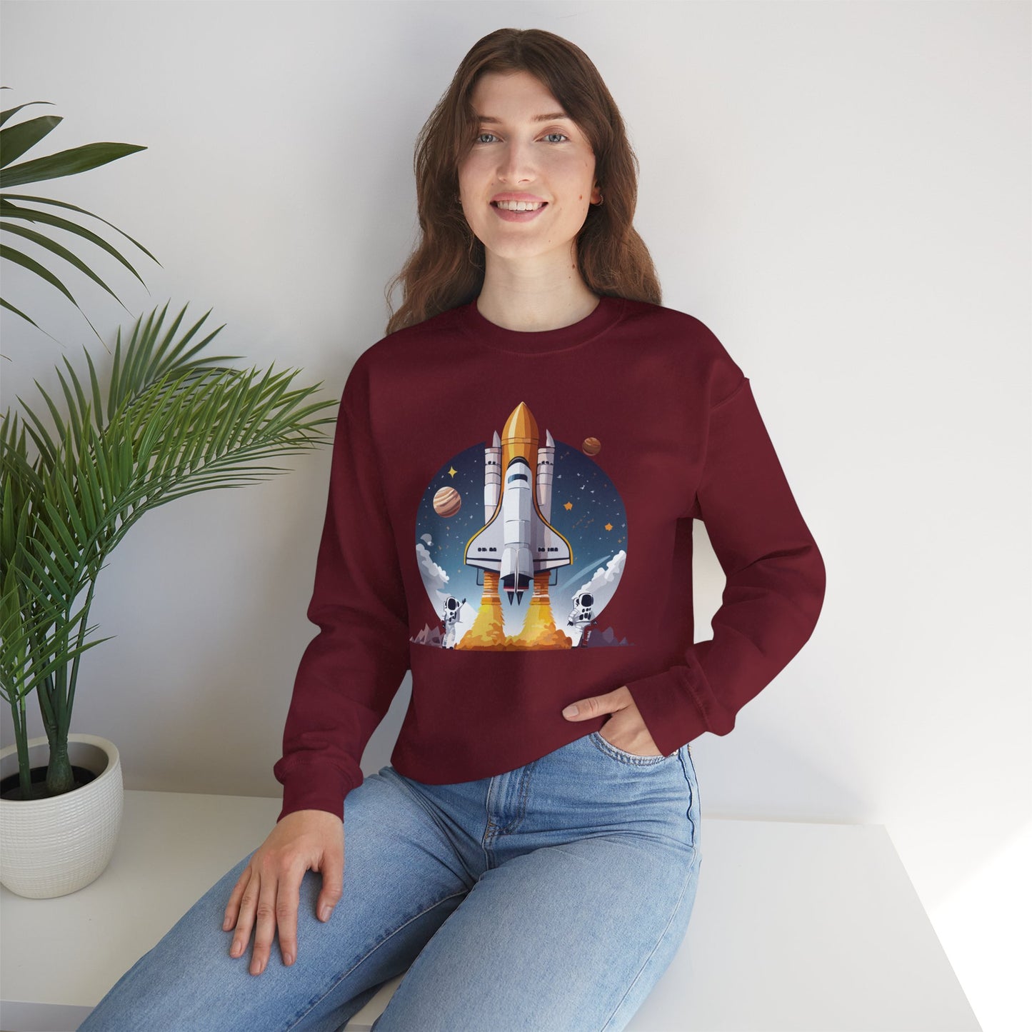 Space Shuttle Sweatshirt, Cosmic Sweatshirt, Astronaut Sweatshirt, Space Cosmic Sweatshirt