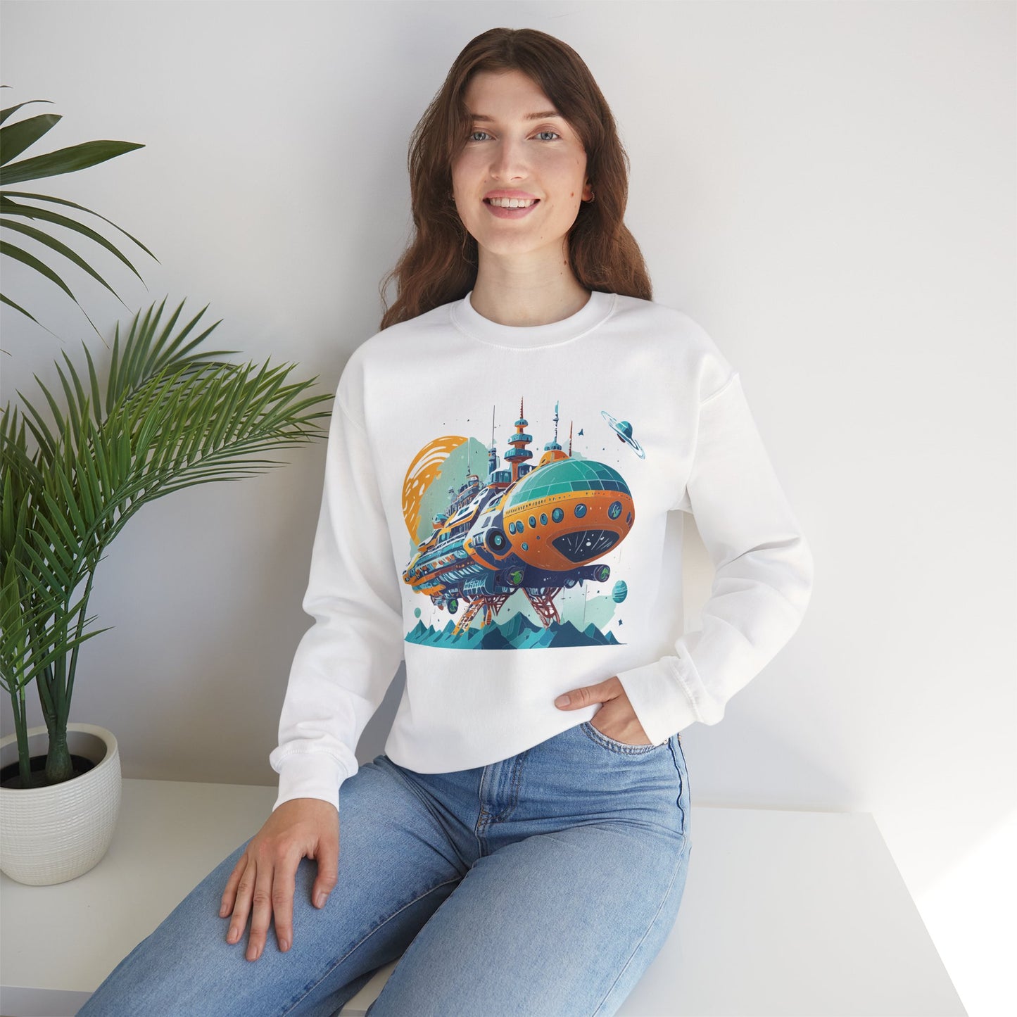 Space Shuttle Sweatshirt, Cosmic Sweatshirt, Astronaut Sweatshirt, Space Cosmic Sweatshirt