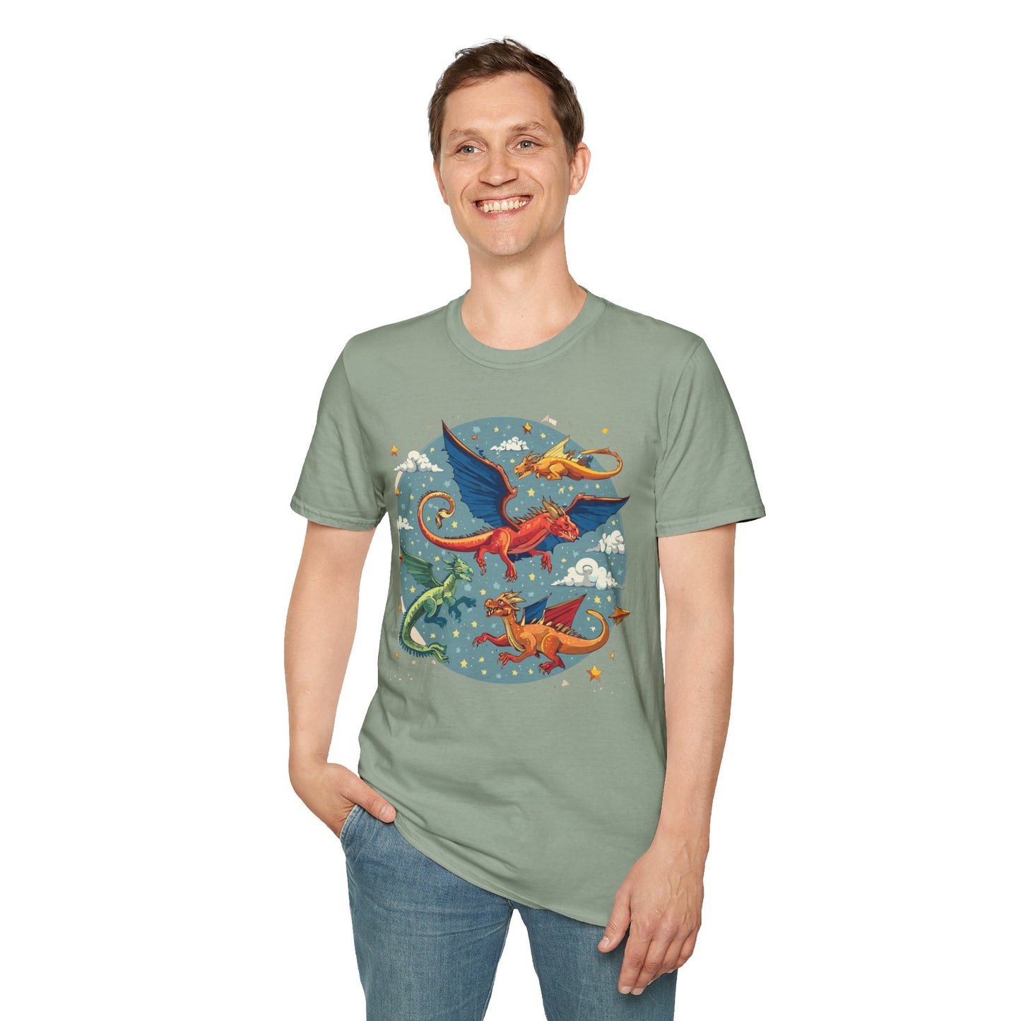 Dragon T Shirt, Dragon Shirt, Shirt with Animals, Animal Shirt