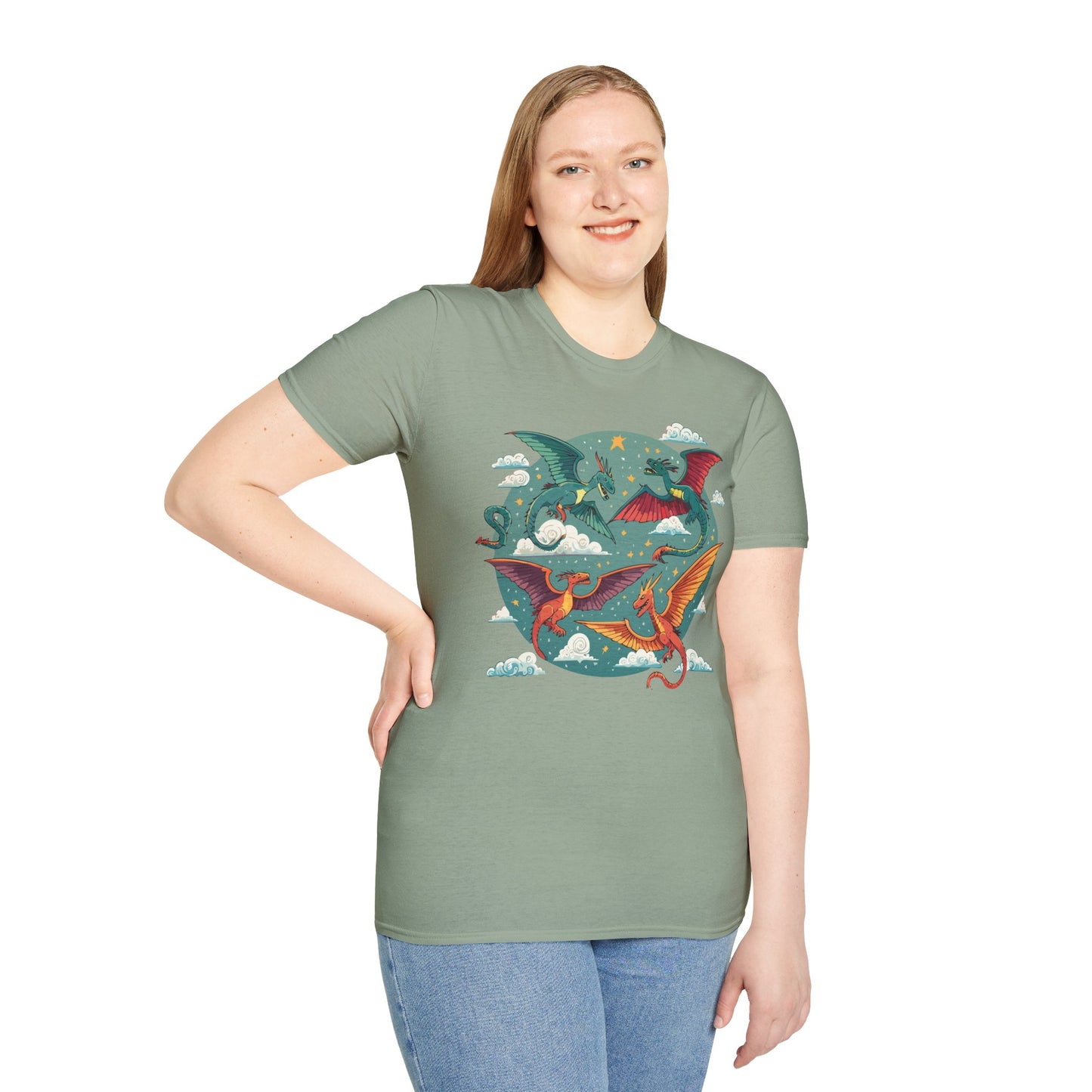 Dragon T Shirt, Dragon Shirt, Shirt with Animals, Animal Shirt