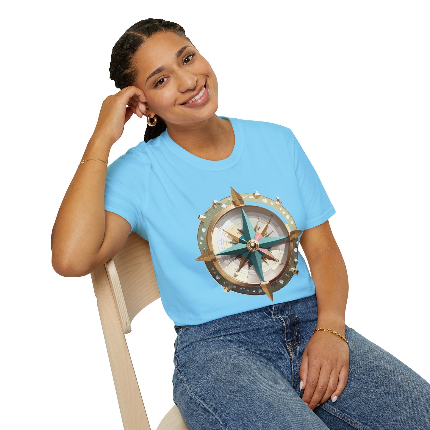 Compass T Shirt, Compass Shirt, Shirt with Compass, Navigator Shirt