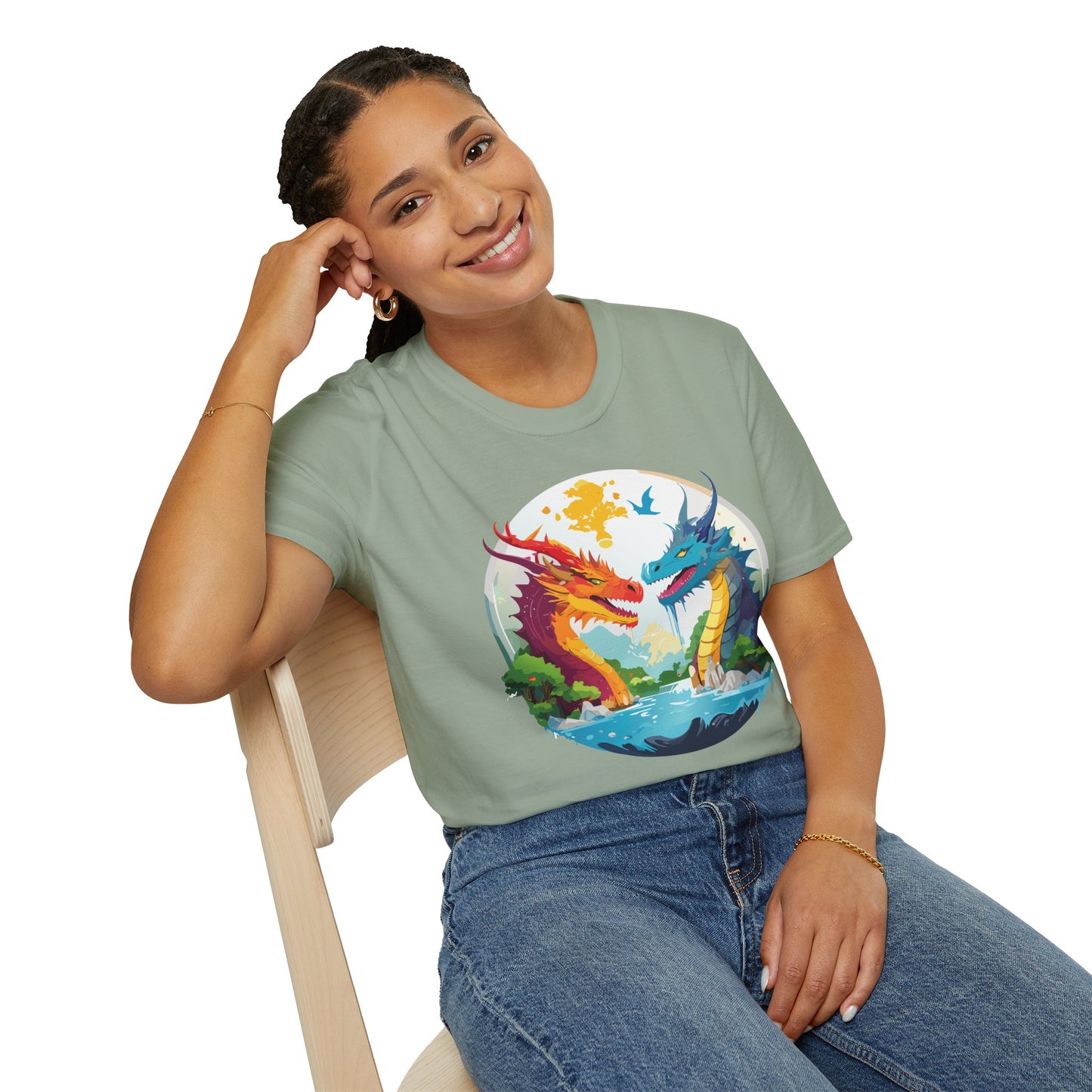 Dragon T Shirt, Dragon Shirt, Shirt with Animals, Animal Shirt
