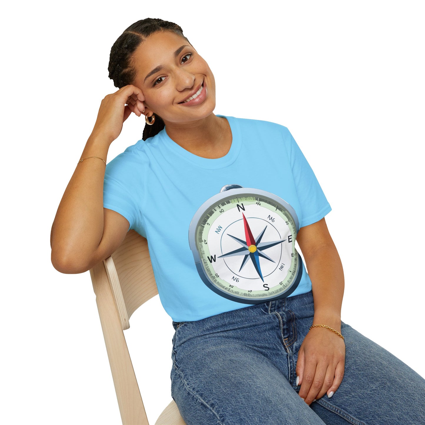 Compass T Shirt, Compass Shirt, Shirt with Compass, Navigator Shirt