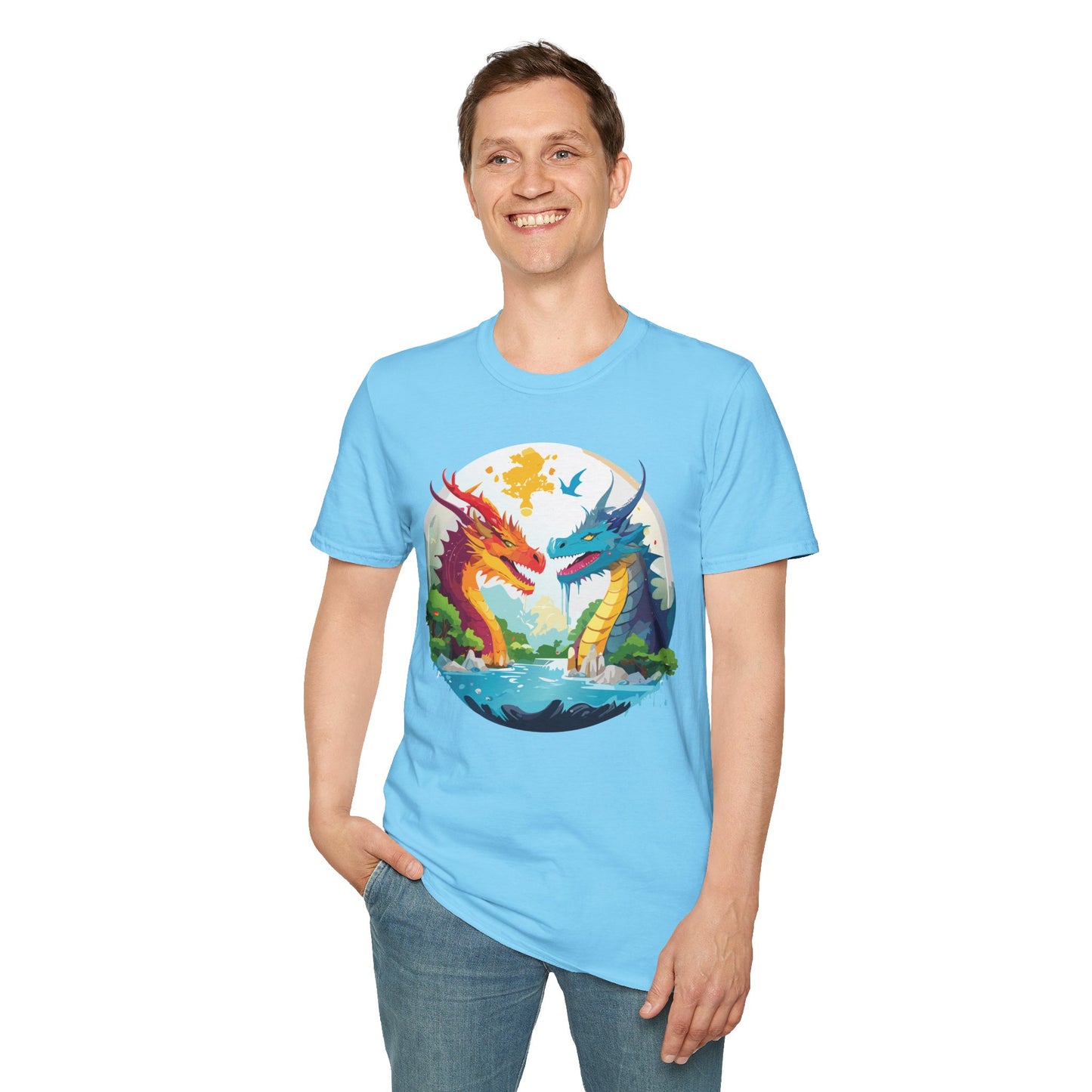 Dragon T Shirt, Dragon Shirt, Shirt with Animals, Animal Shirt