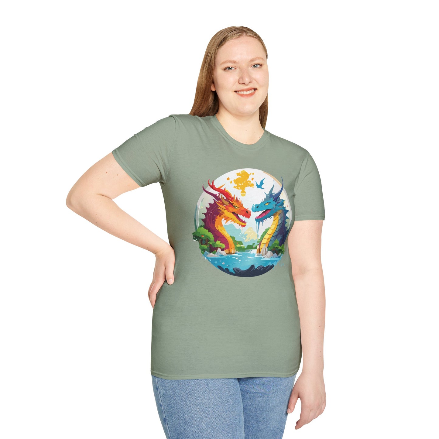 Dragon T Shirt, Dragon Shirt, Shirt with Animals, Animal Shirt