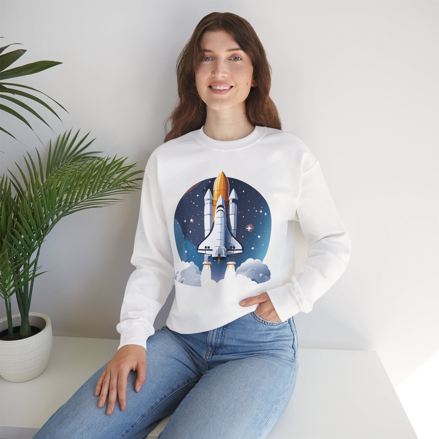 Space Shuttle Sweatshirt, Cosmic Sweatshirt, Astronaut Sweatshirt, Space Cosmic Sweatshirt