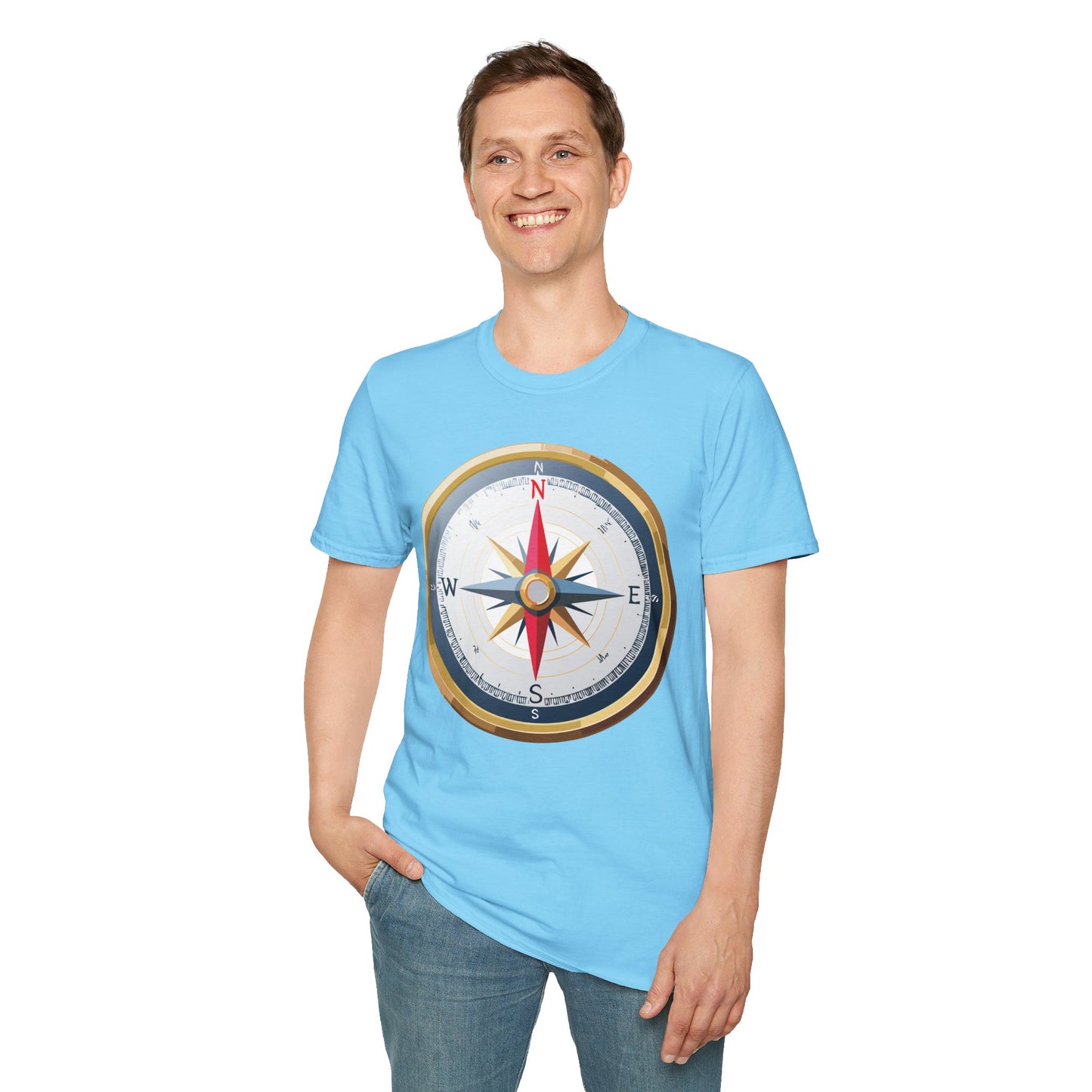 Compass T Shirt, Compass Shirt, Shirt with Compass, Navigator Shirt