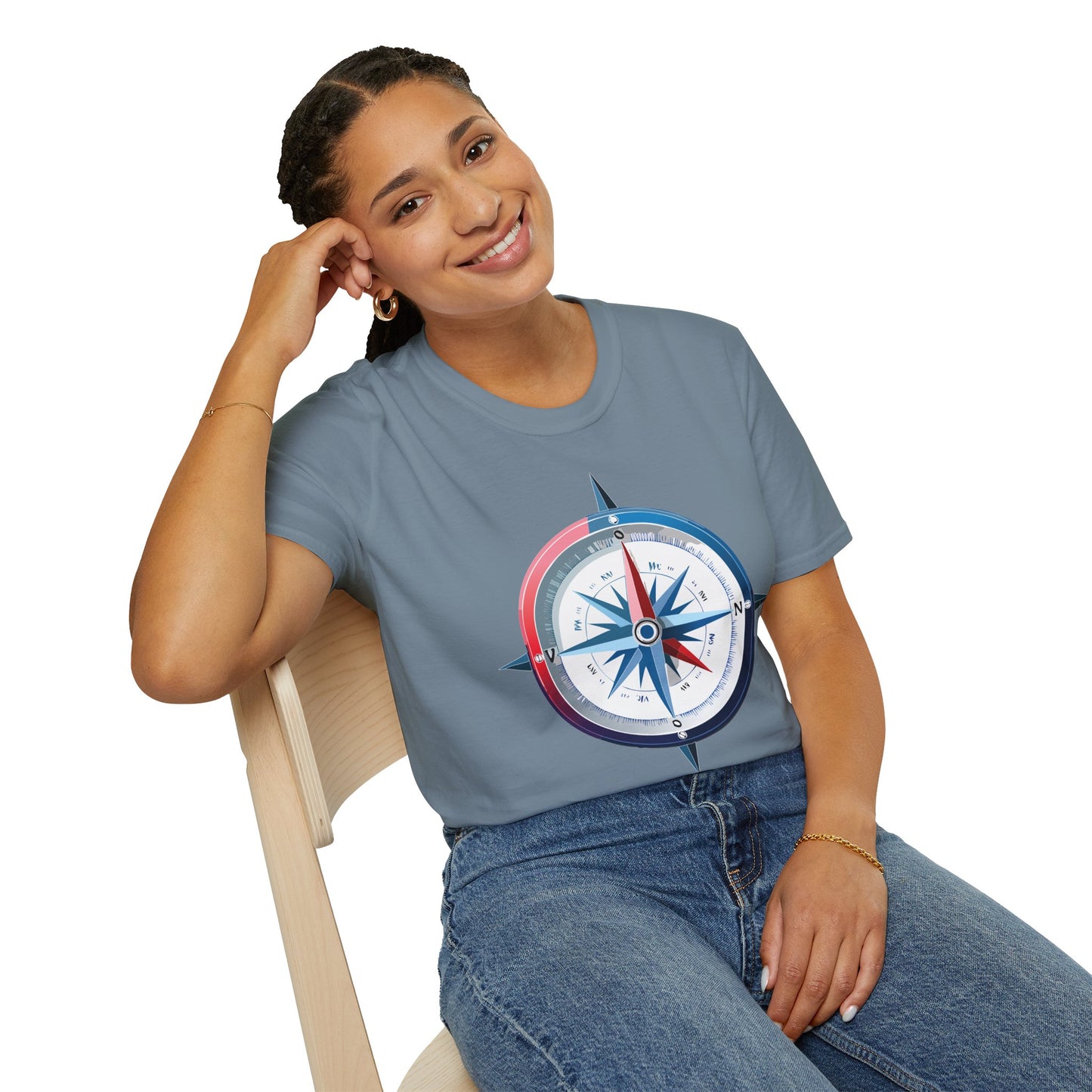 Compass T Shirt, Compass Shirt, Shirt with Compass, Navigator Shirt