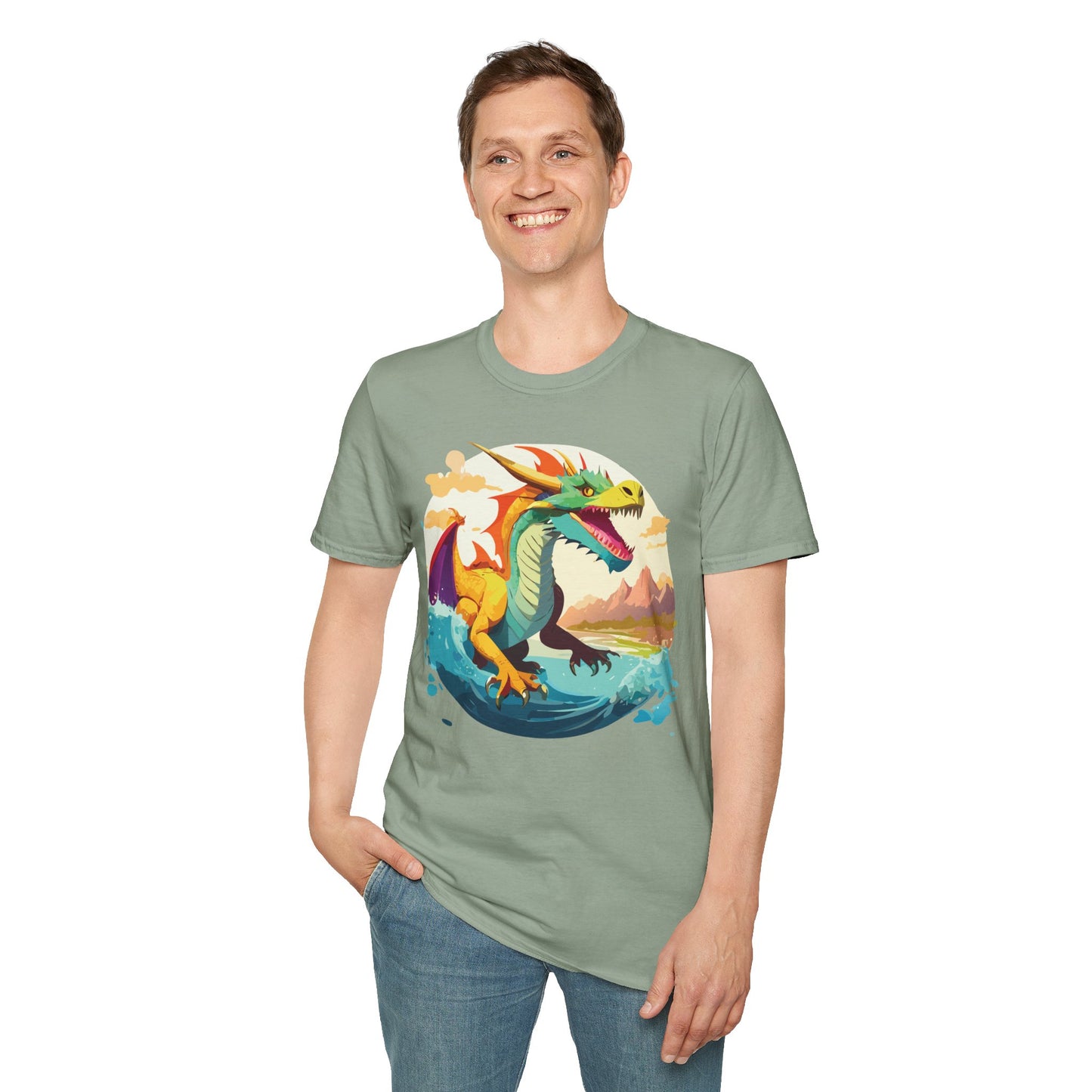 Dragon T Shirt, Dragon Shirt, Shirt with Animals, Animal Shirt